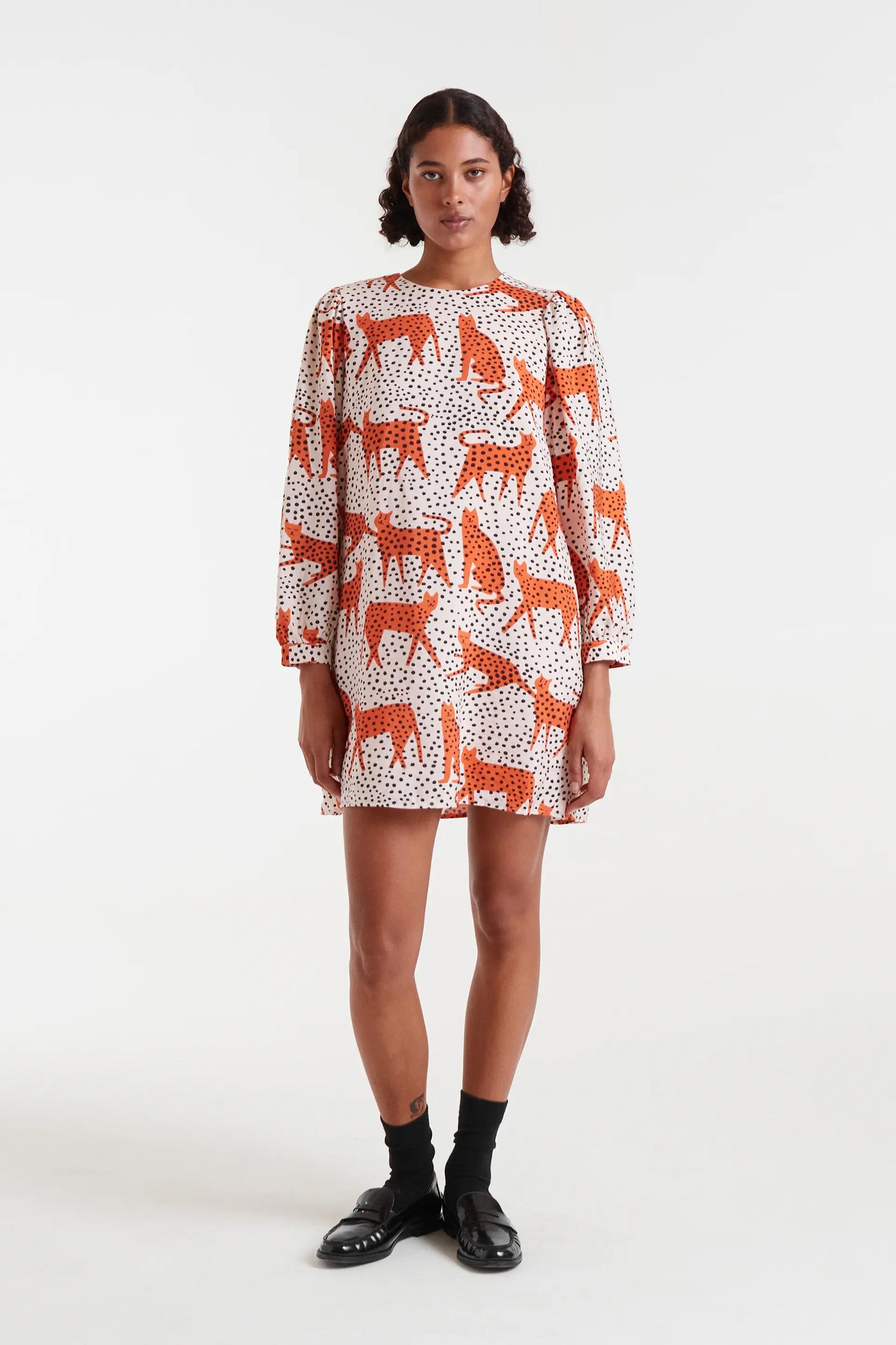 Abito corto con stampa Tano