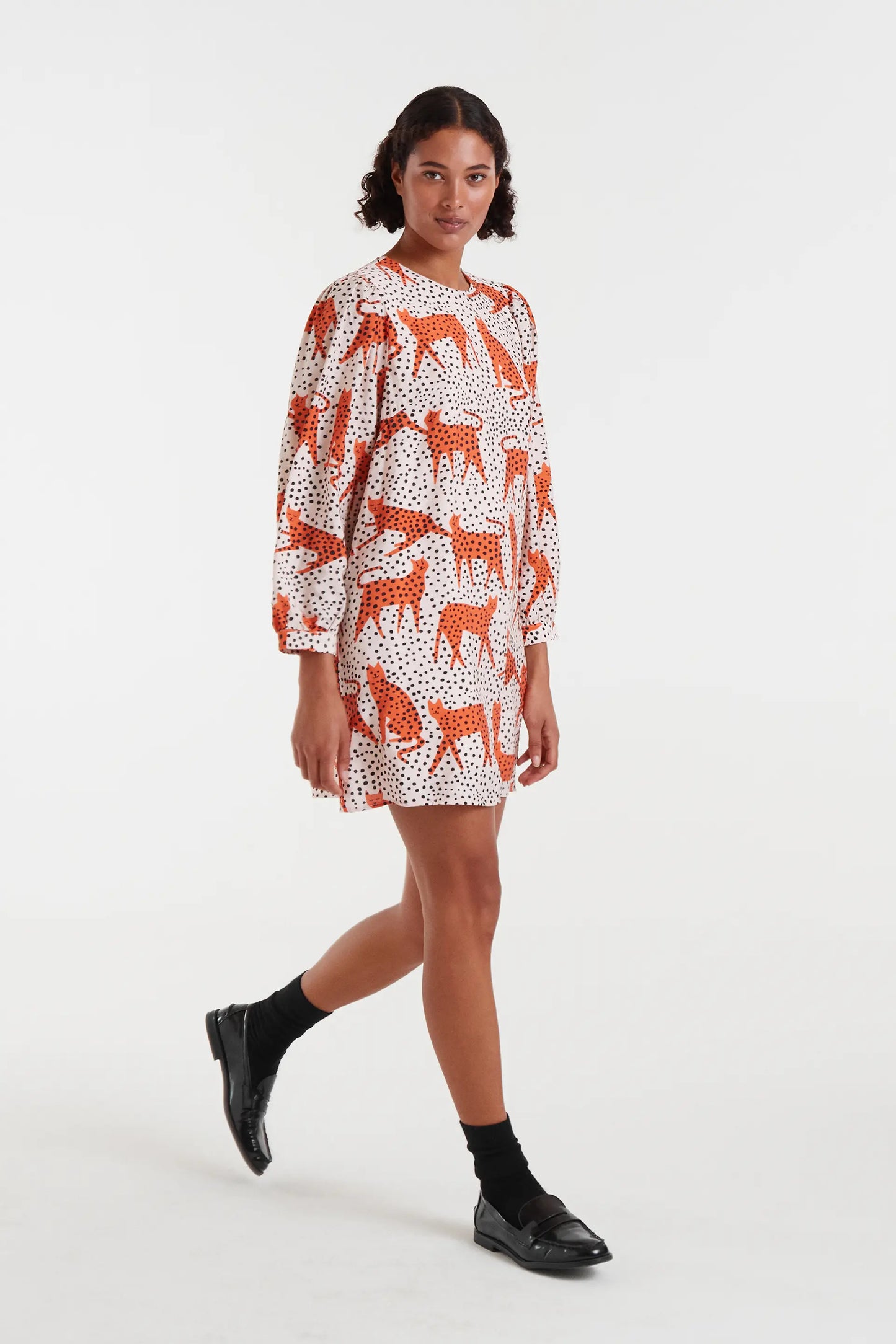 Abito corto con stampa Tano