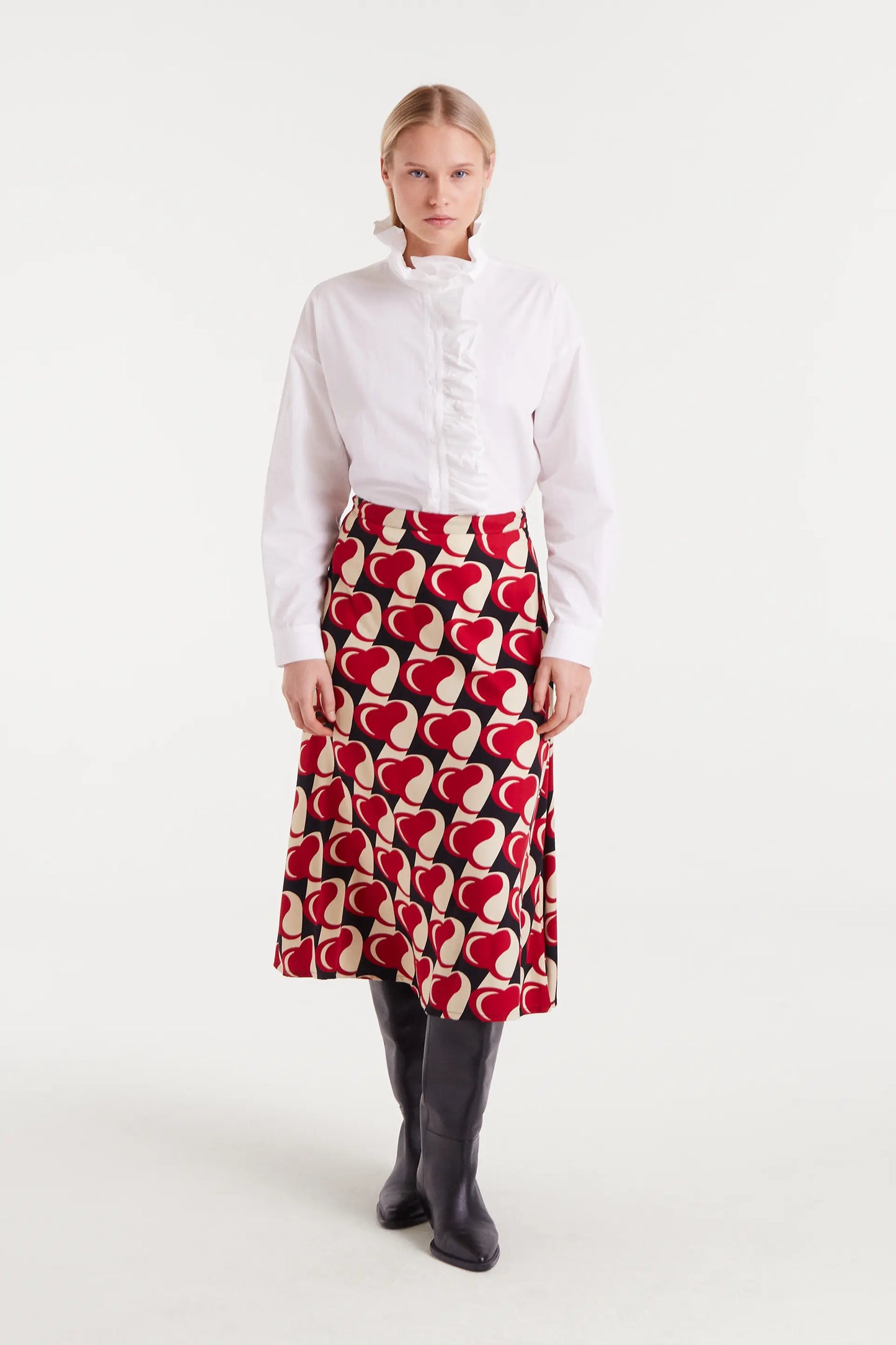 Camisa 100% algodón con volantes blanca