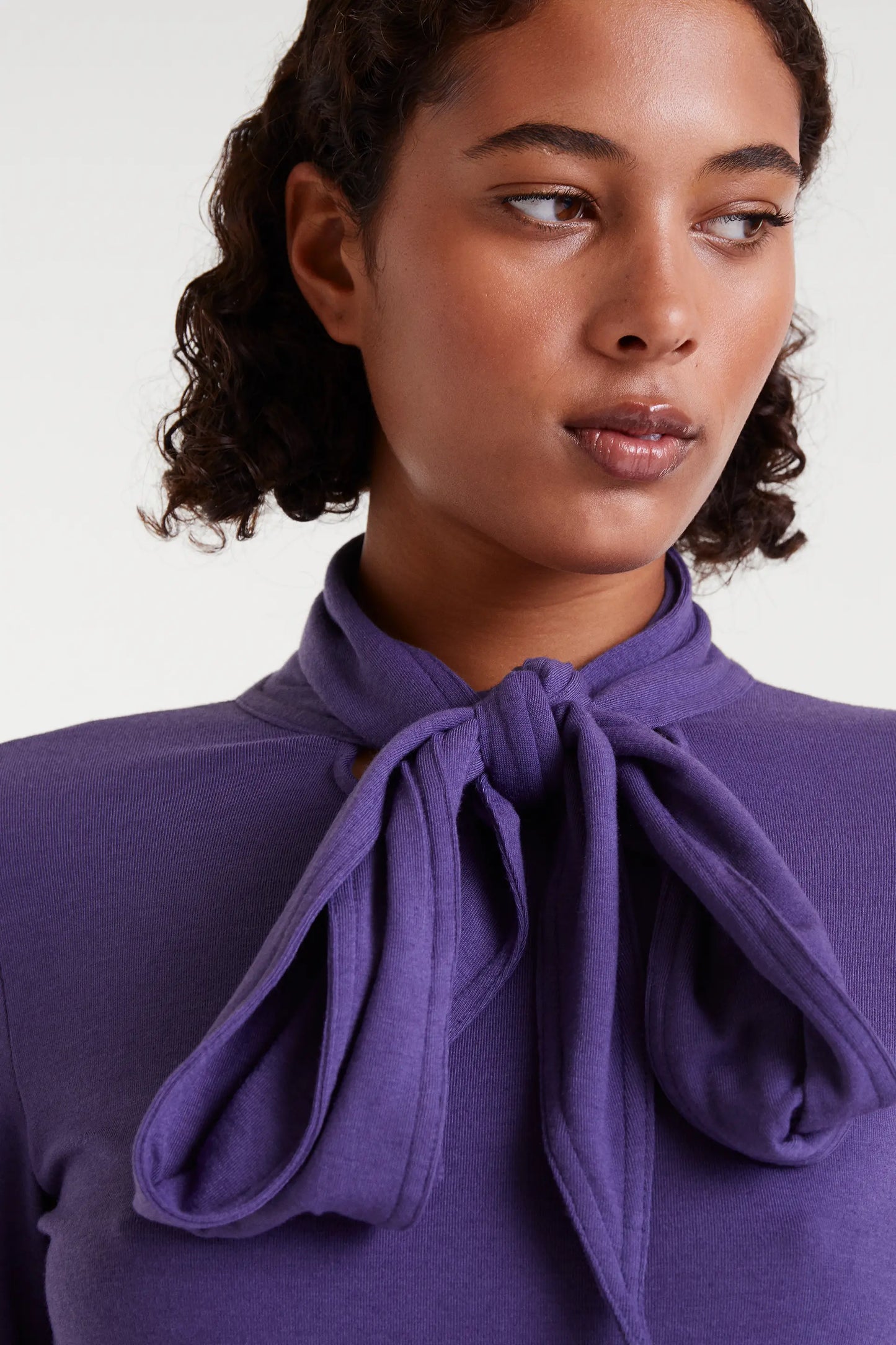 Camiseta lazada manga larga morada