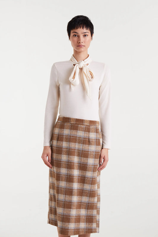 Camiseta lazada manga larga blanco