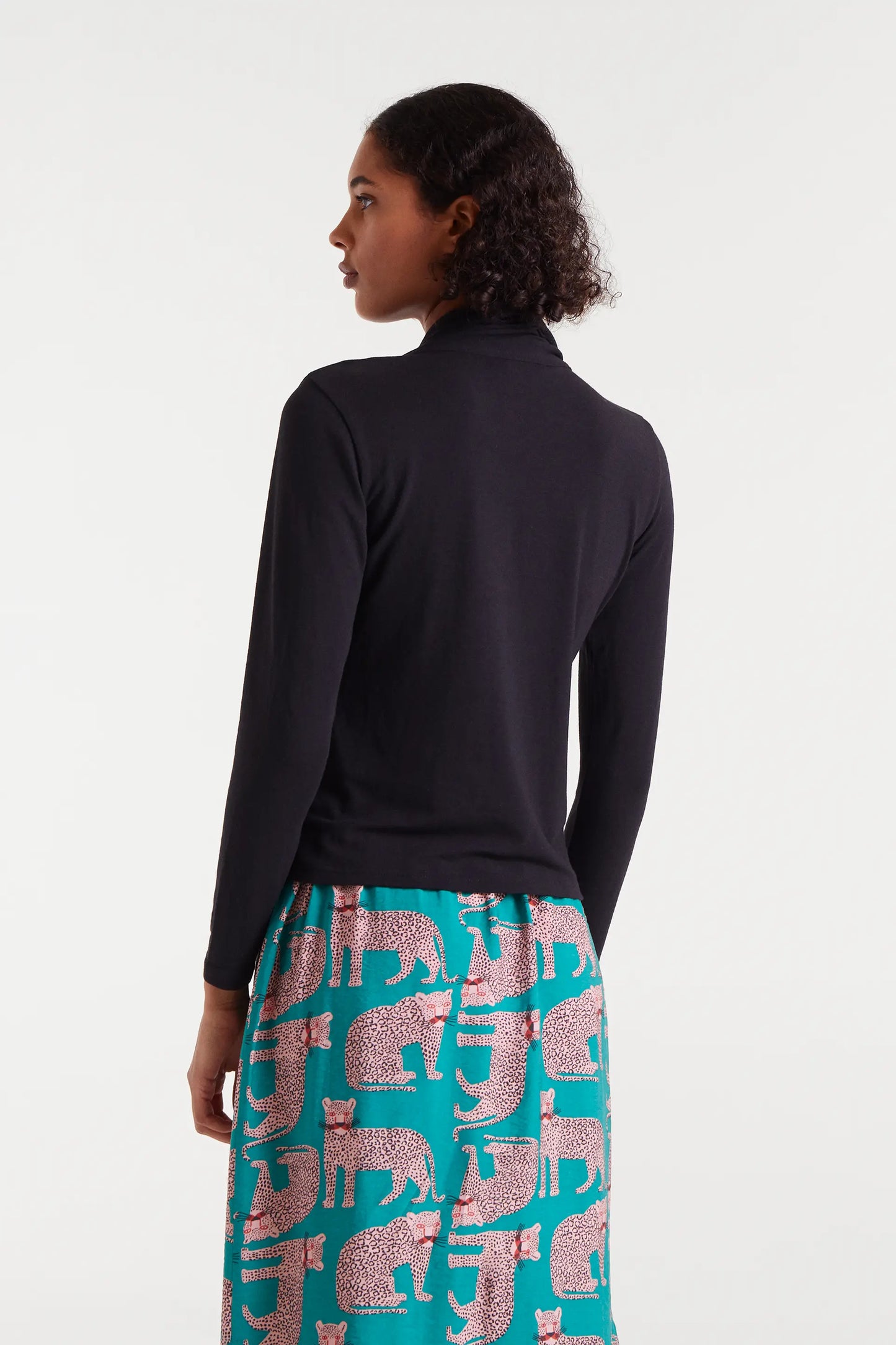 Camiseta lazada manga larga negro