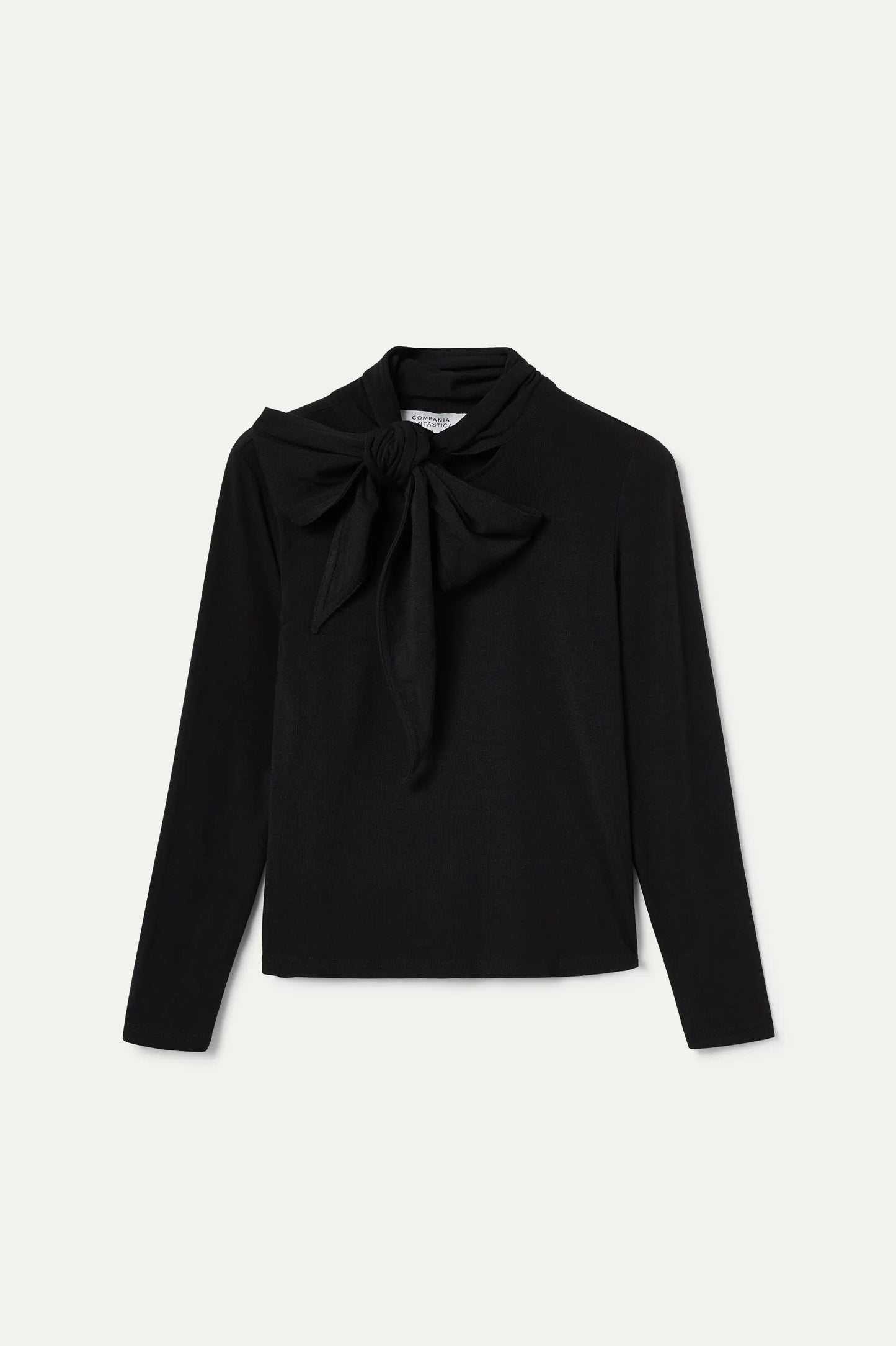 Camiseta lazada manga larga negro