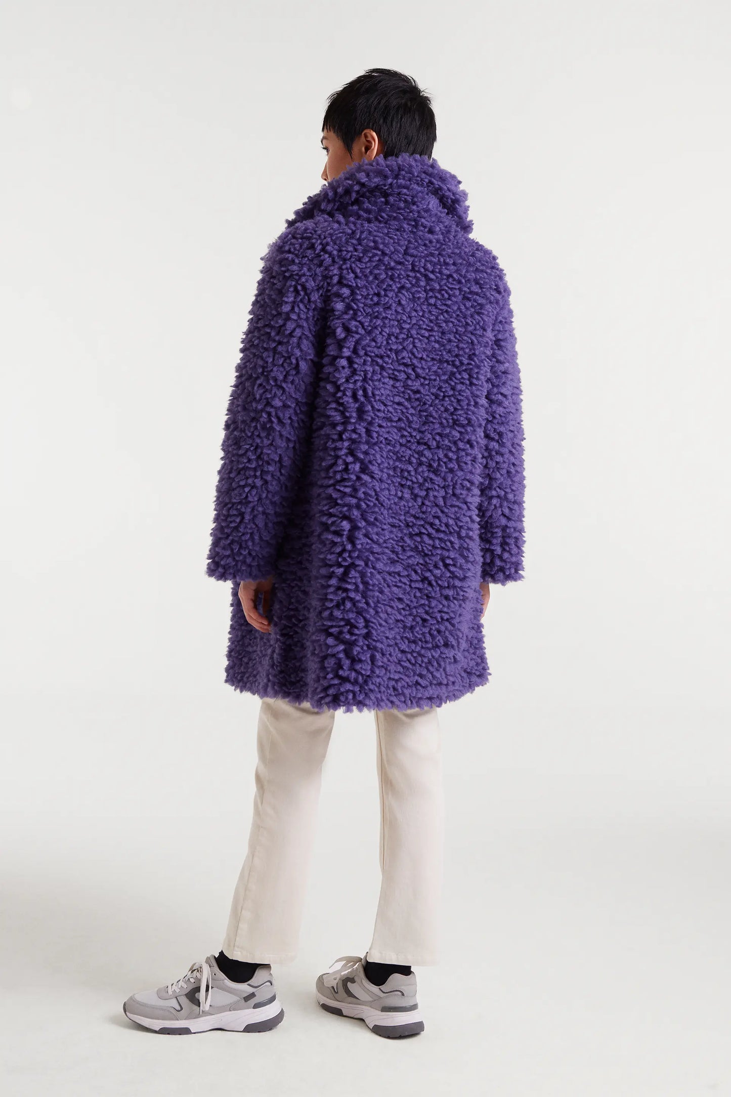 Purple sheepskin coat