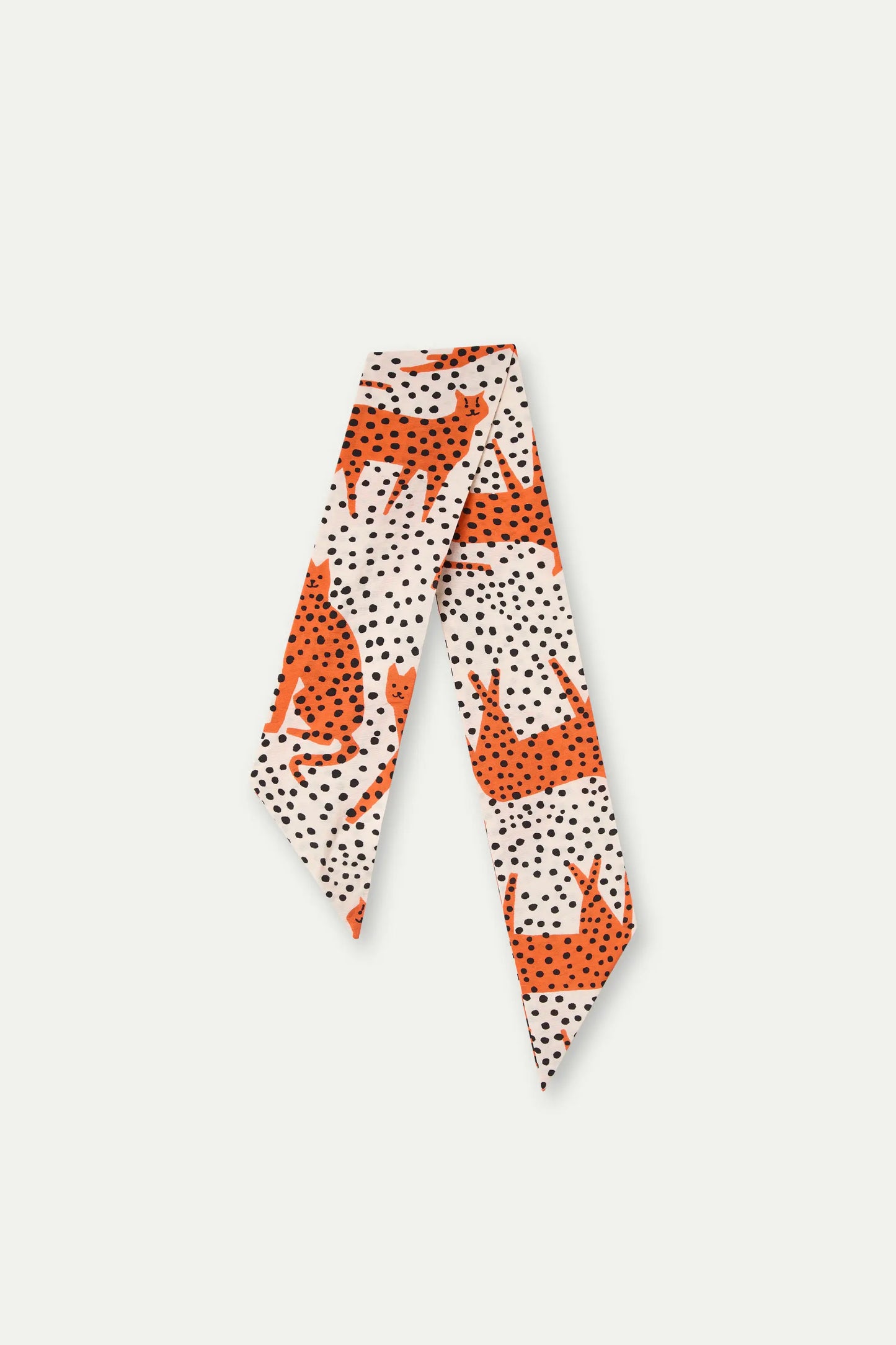 Sciarpa leggera in crêpe con stampa Tano