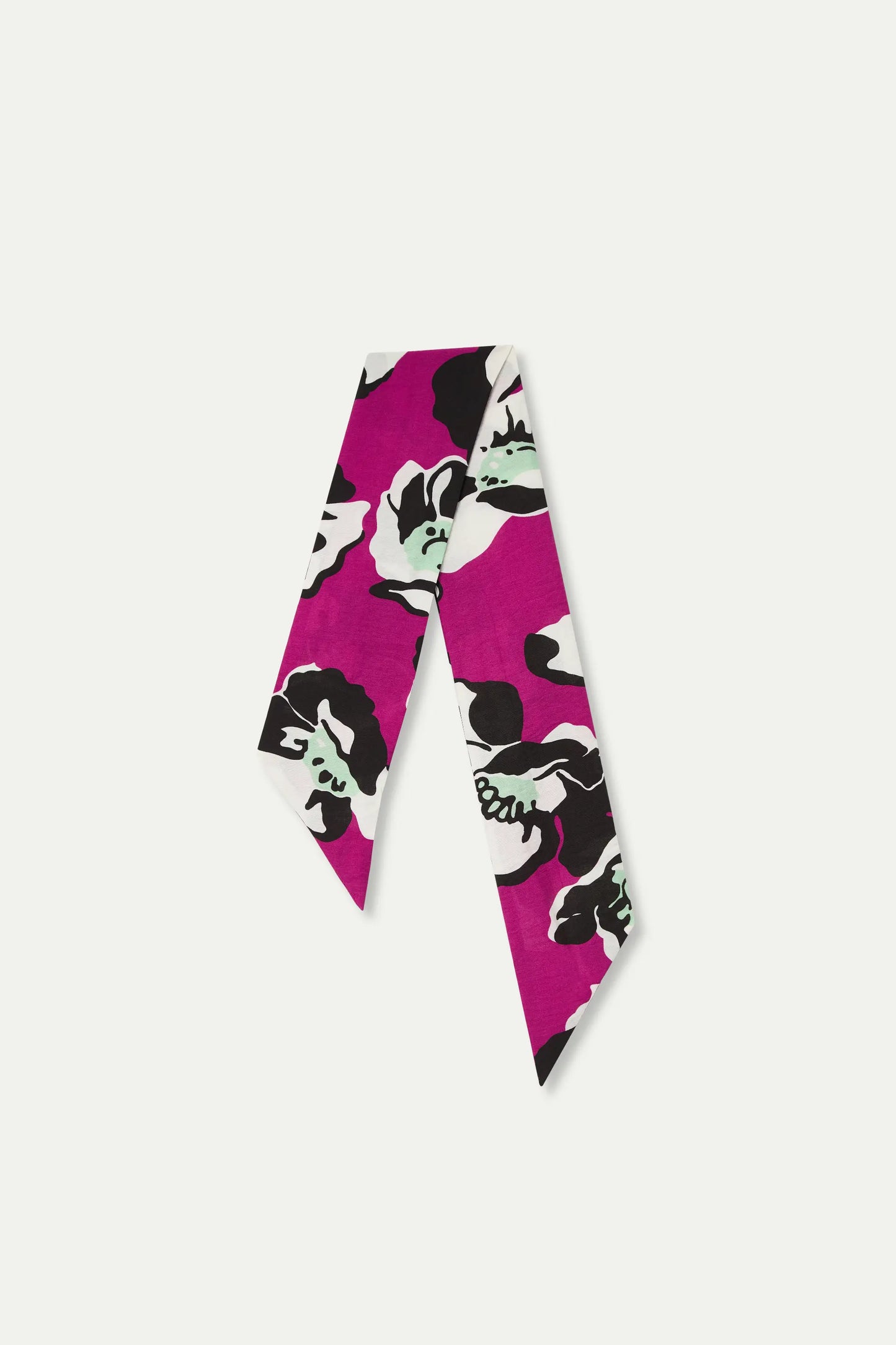 Lightweight crepe scarf with Vivid Viola print
