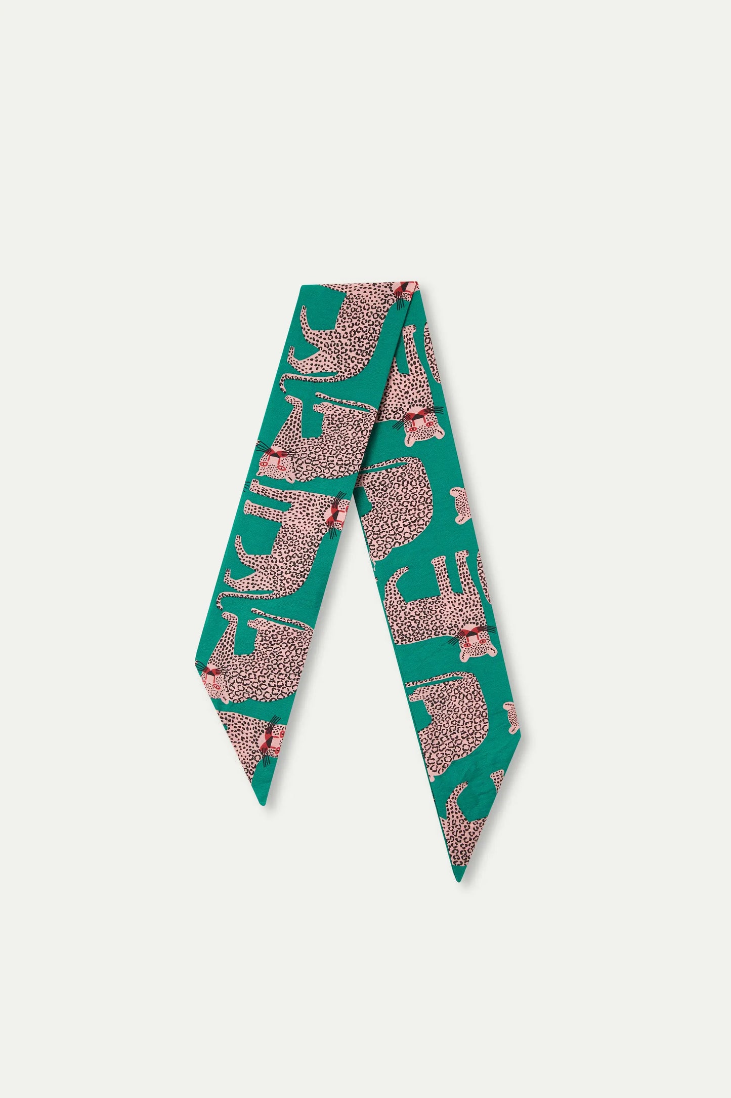 Lightweight crepe scarf with Onca print