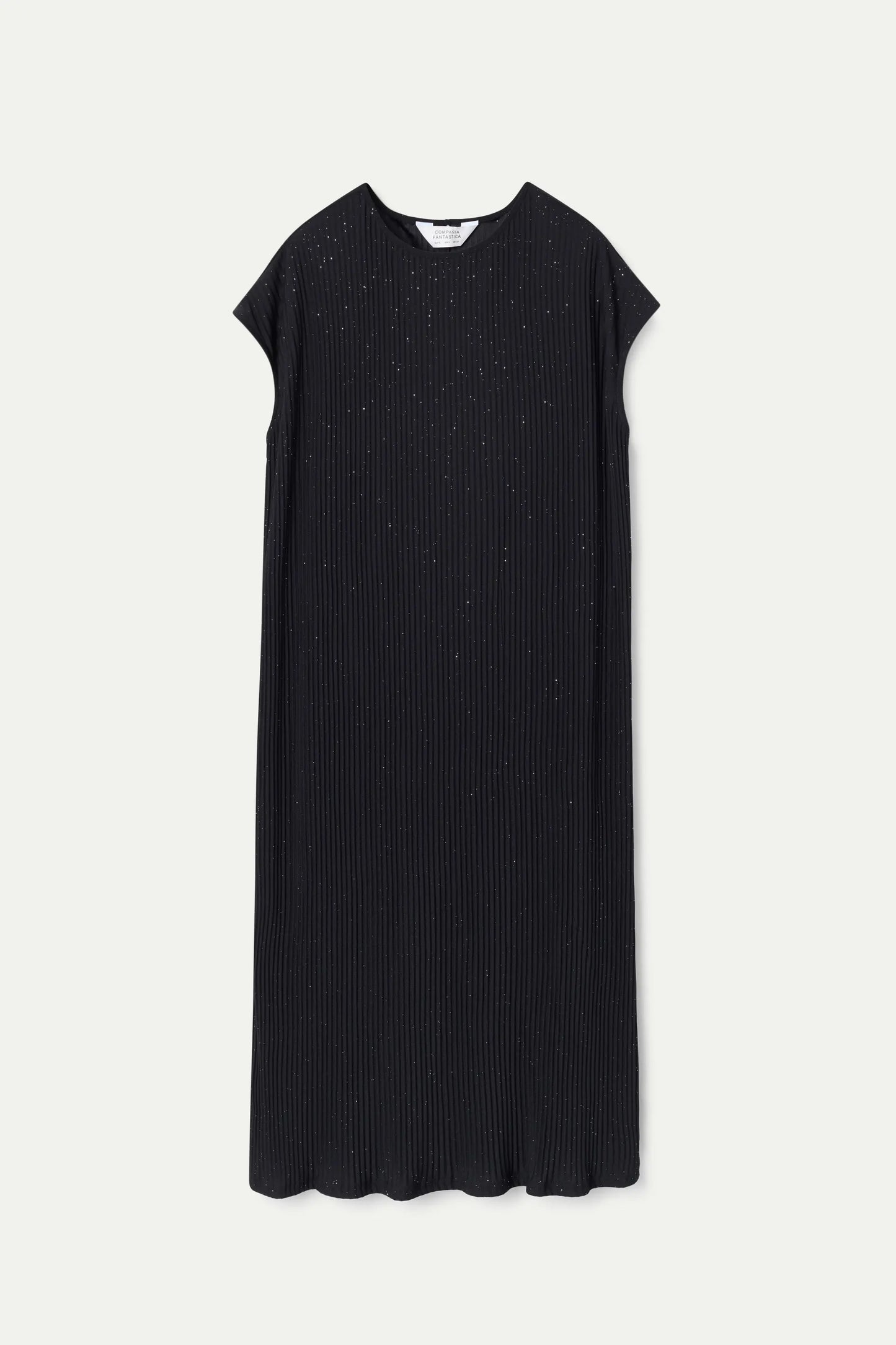 Vestido manga corta negro