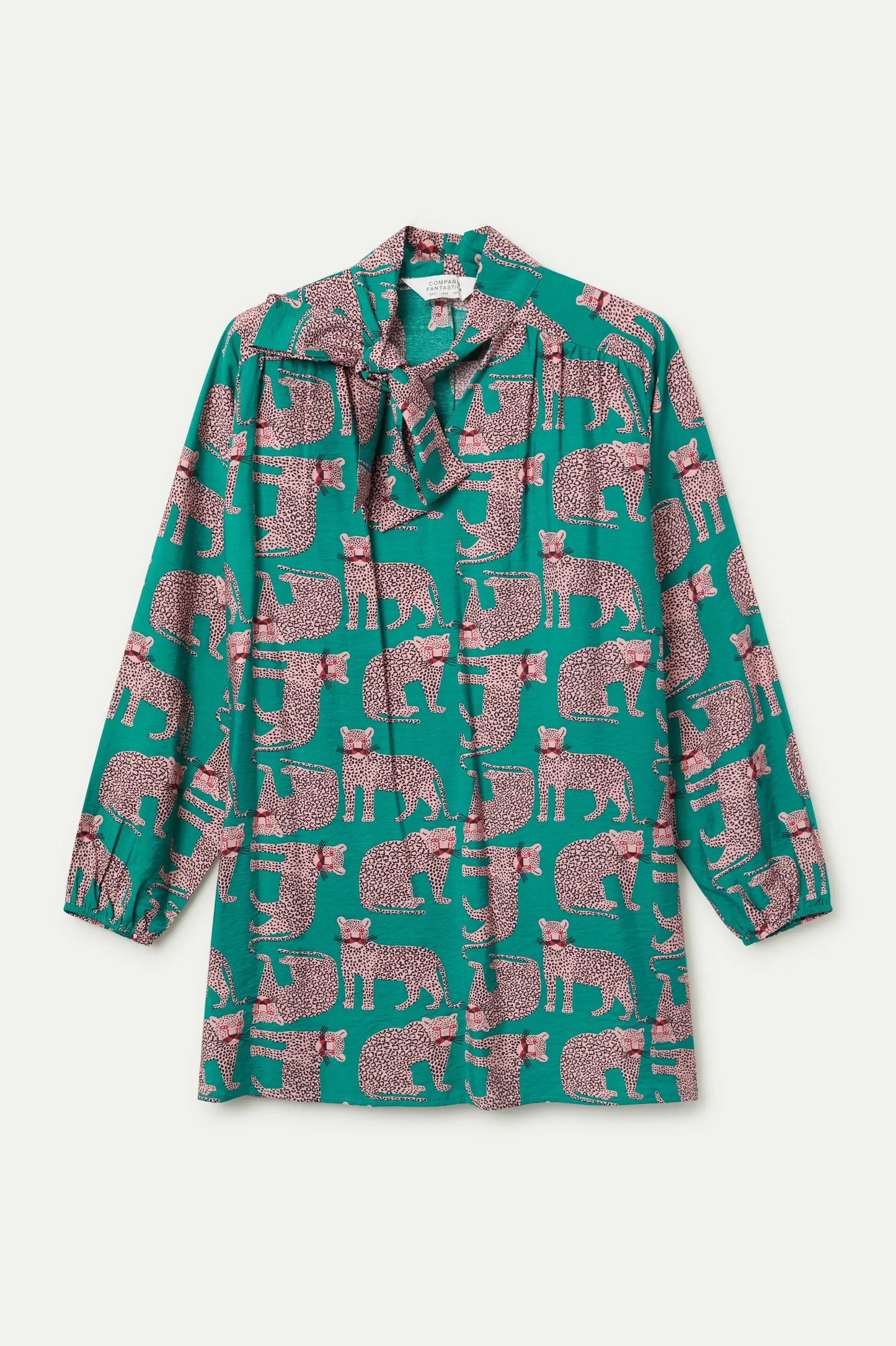 Abito corto con stampa Onca