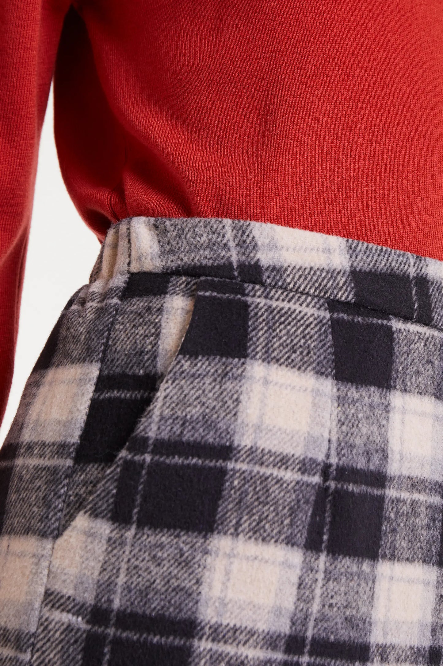 Falda con estampado Black Checks