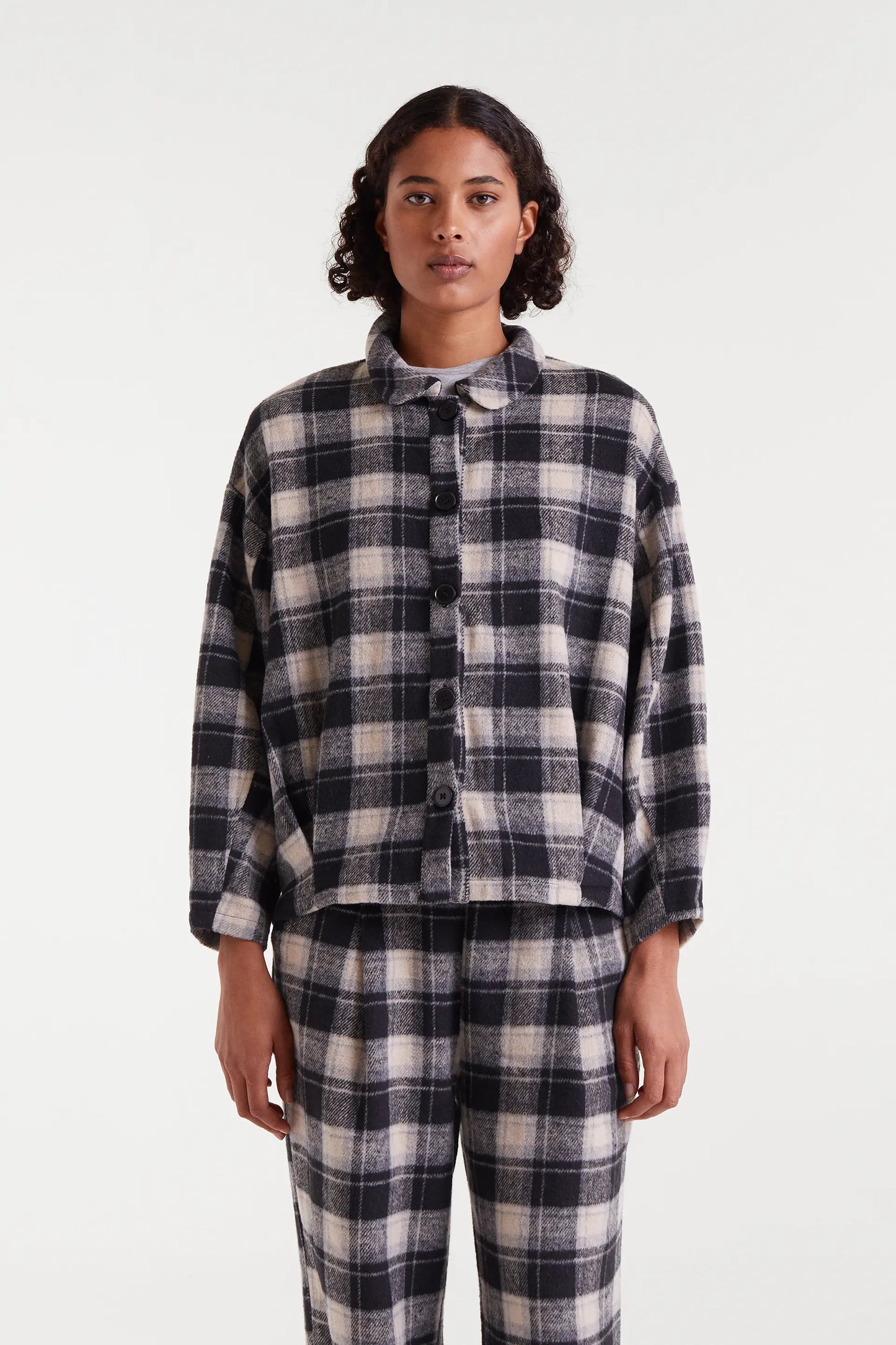 Camisa con estampado Black Checks