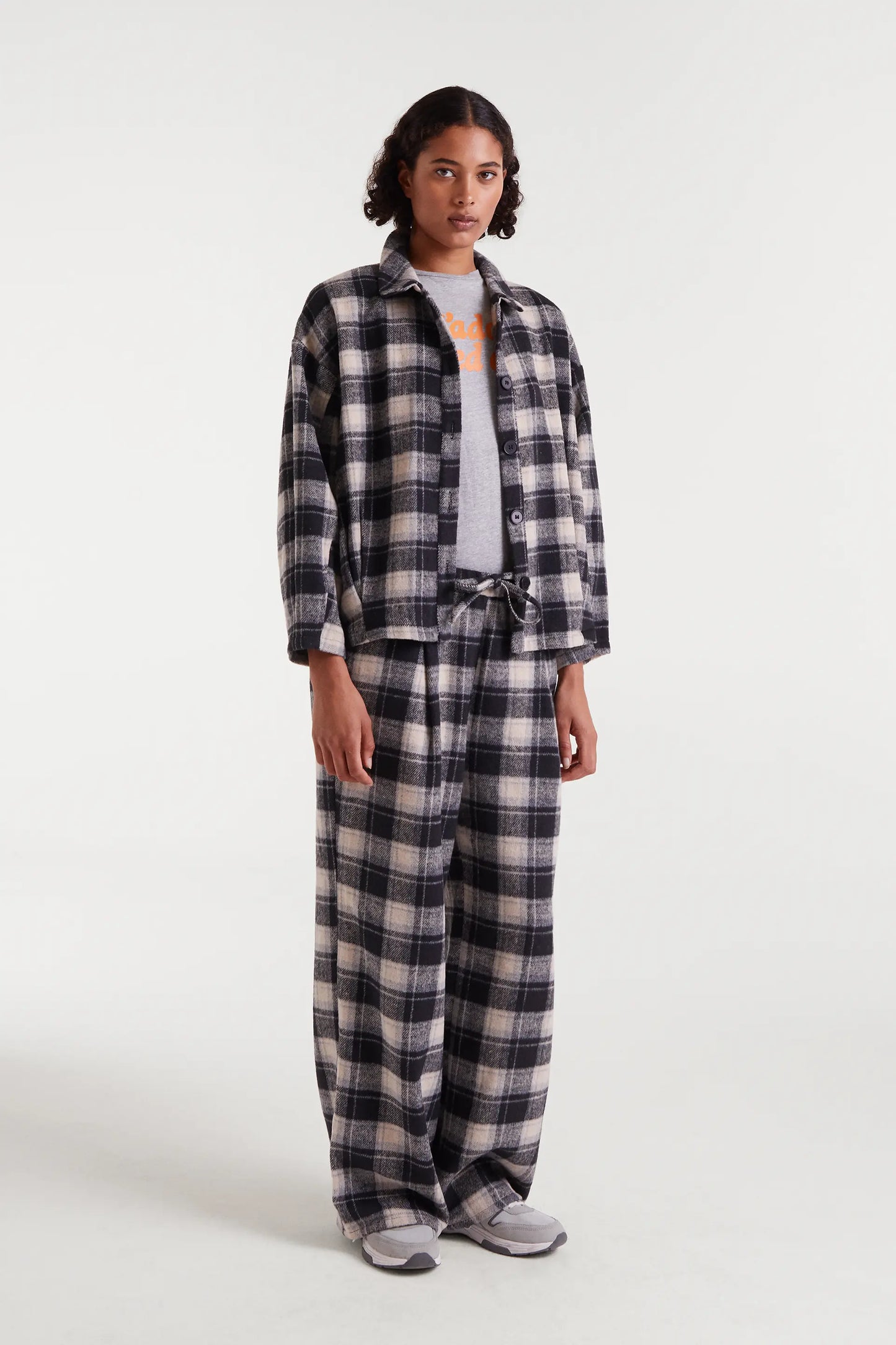 Camisa con estampado Black Checks