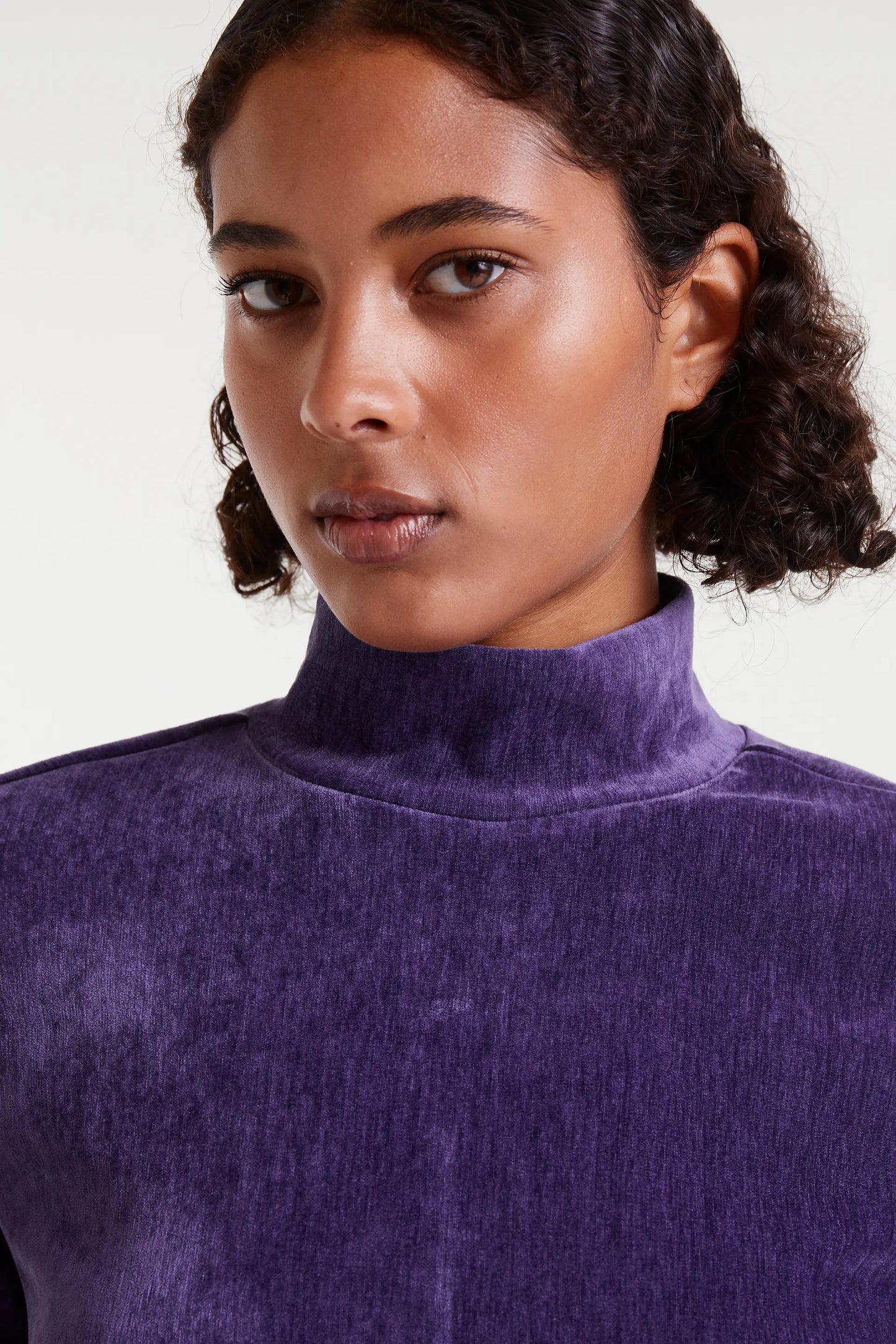 Top in velluto viola