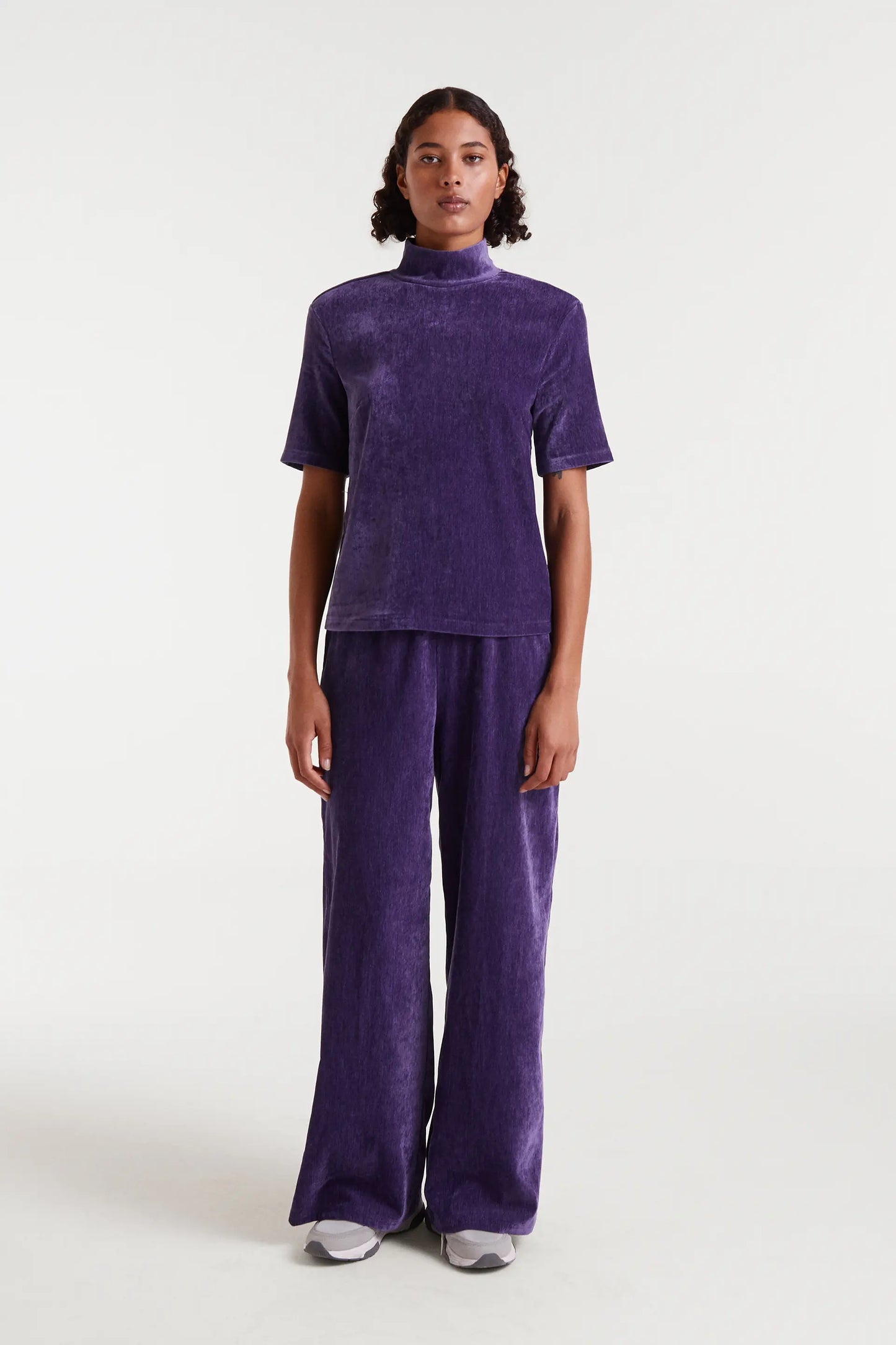 Top in velluto viola