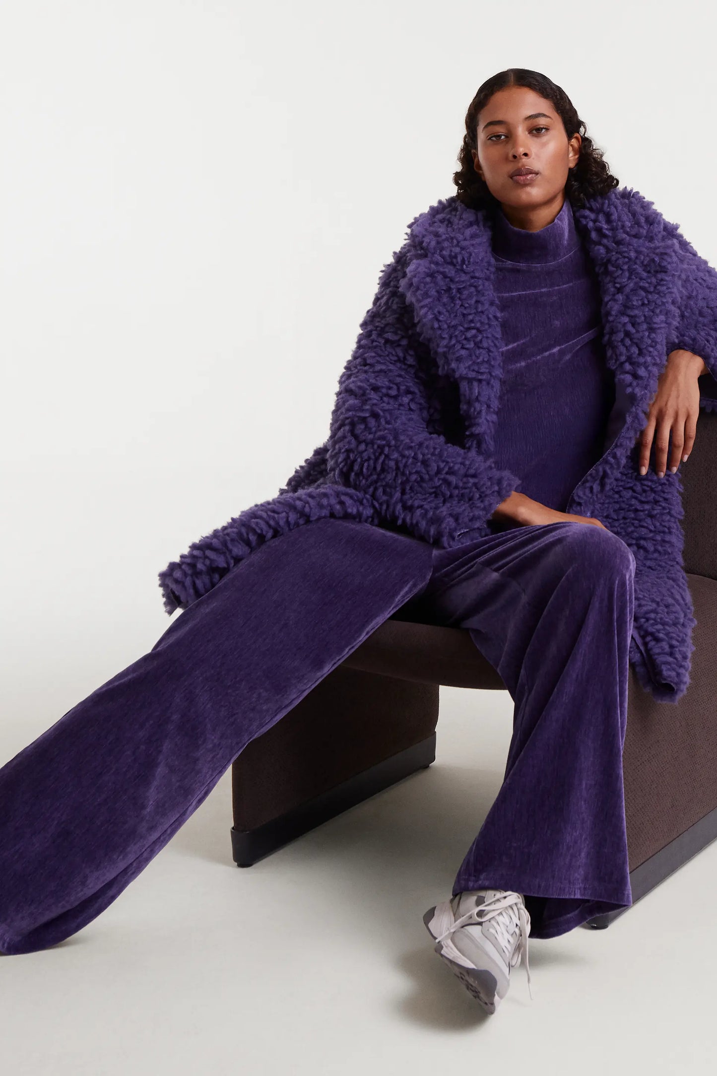 Top in velluto viola