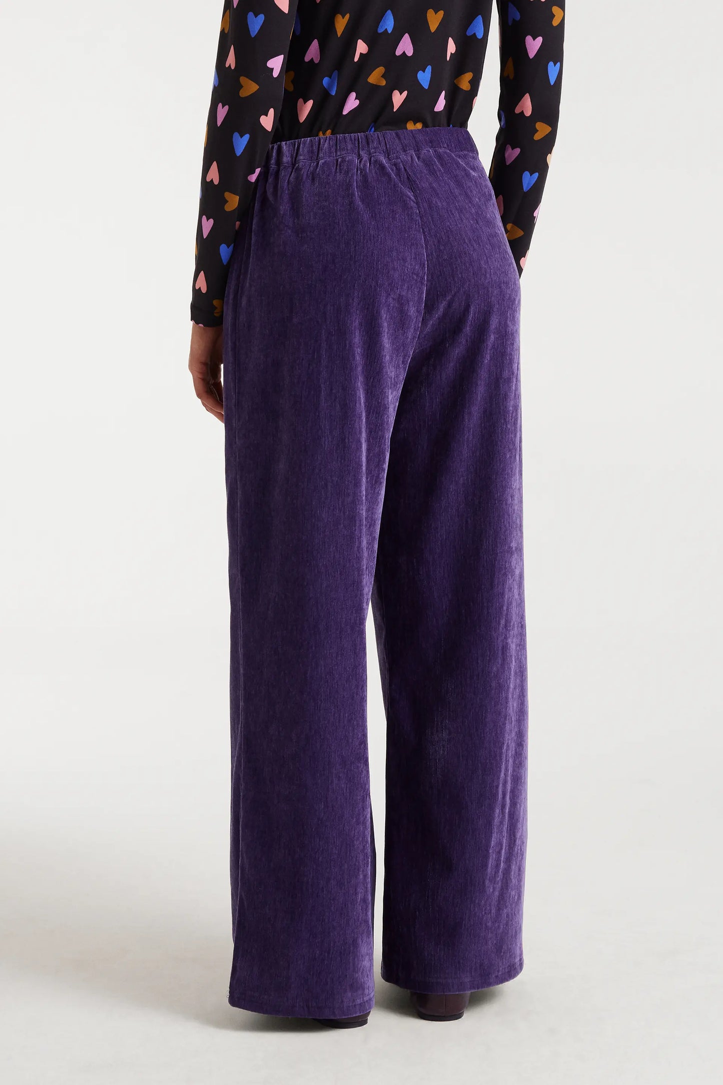 Purple velvet pants