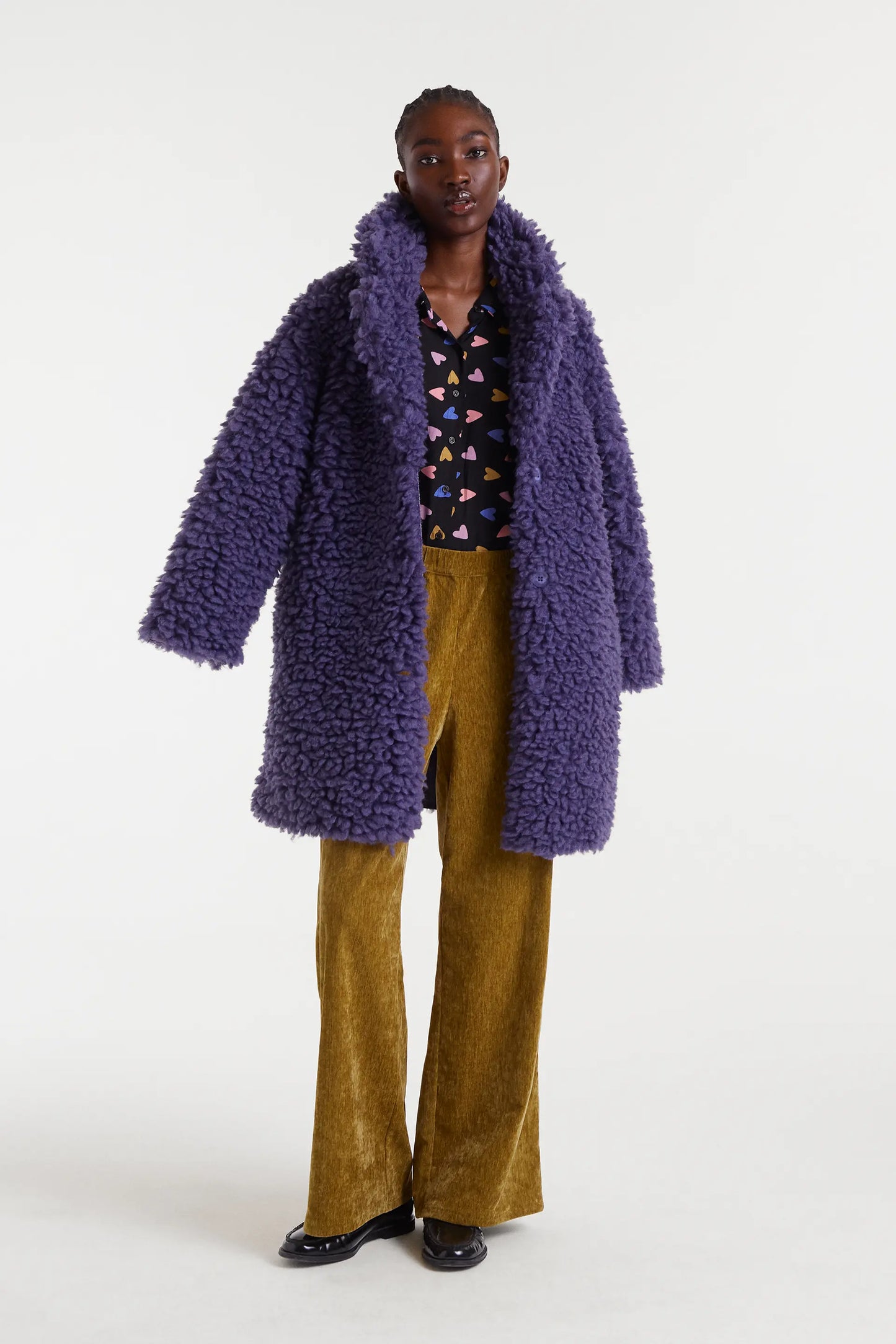 Pantaloni in velluto ocra