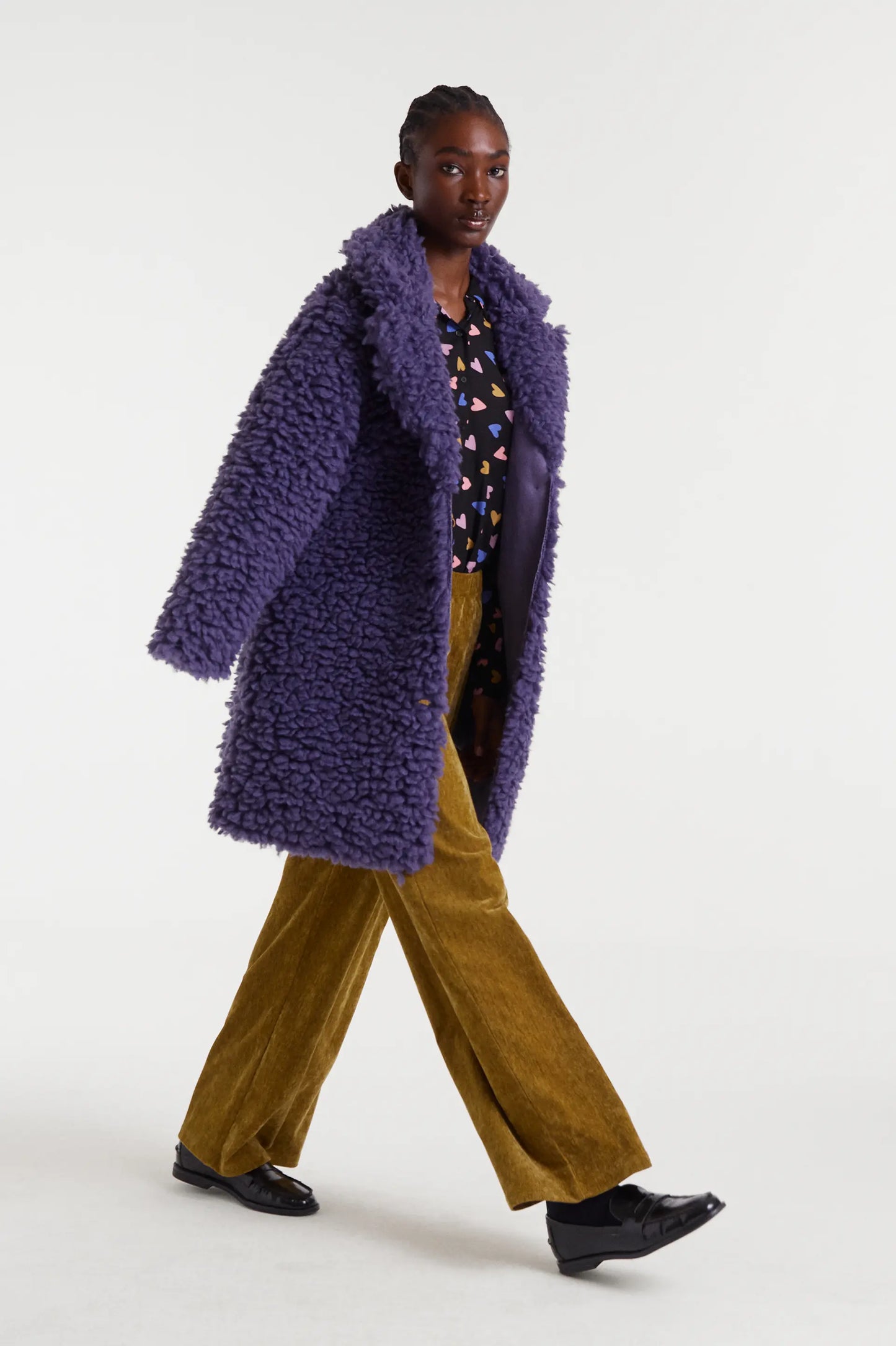 Pantaloni in velluto ocra