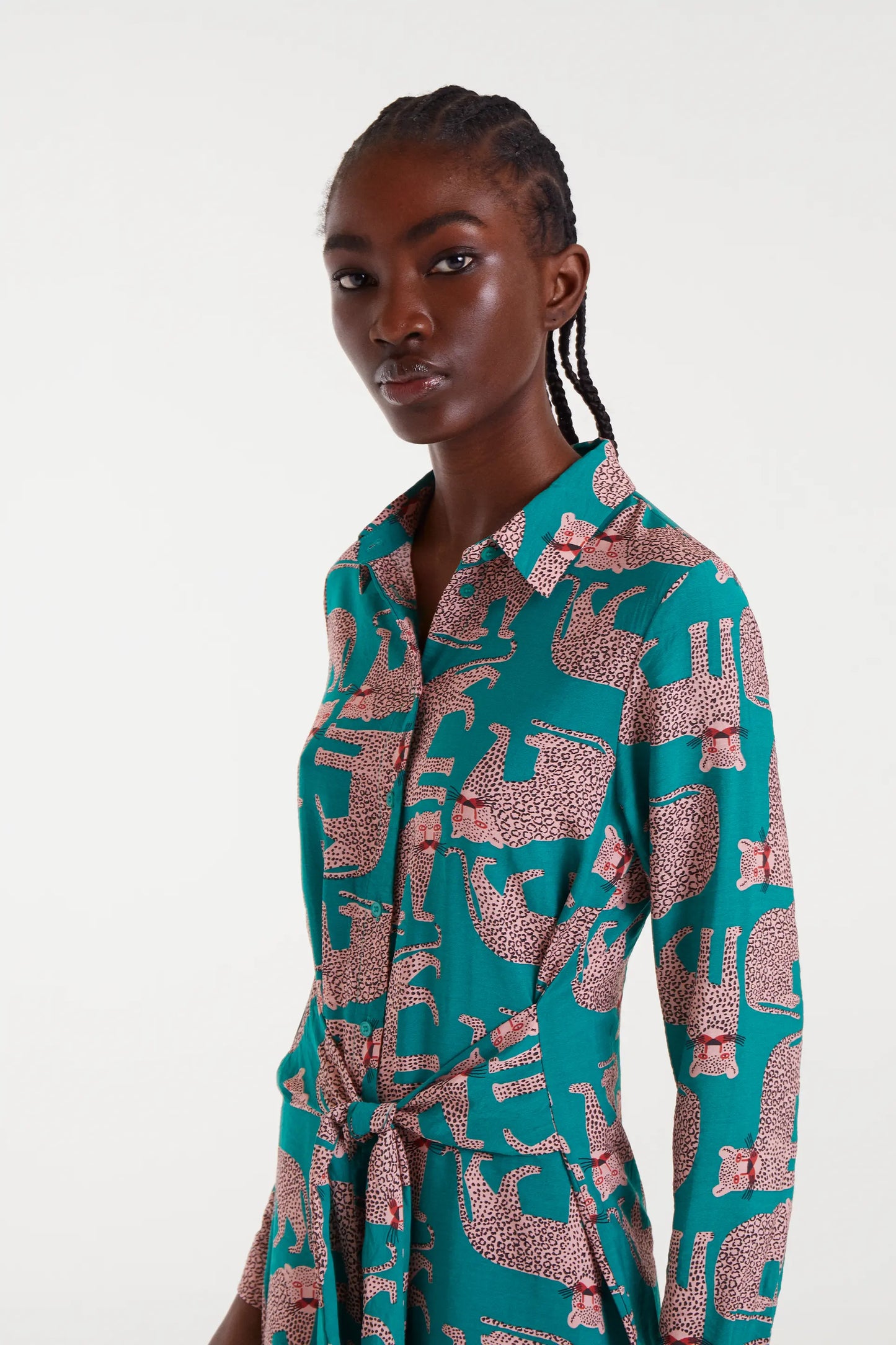 Onca print midi dress