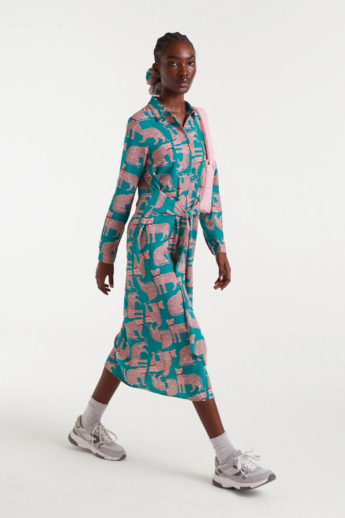 Onca print midi dress