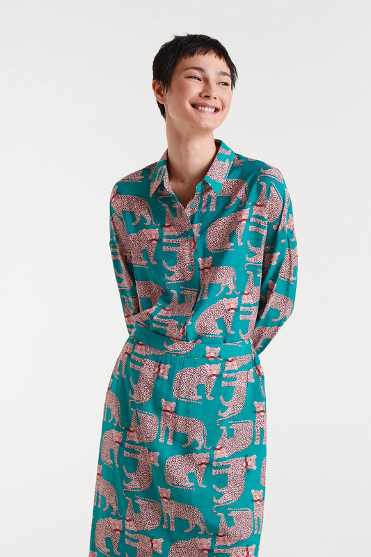 Camicia con stampa Onca
