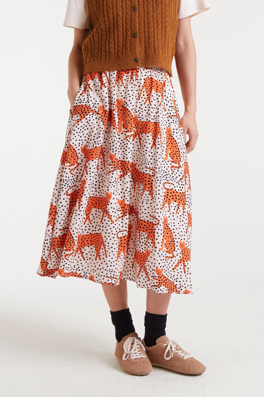 Gonna midi con stampa Tano