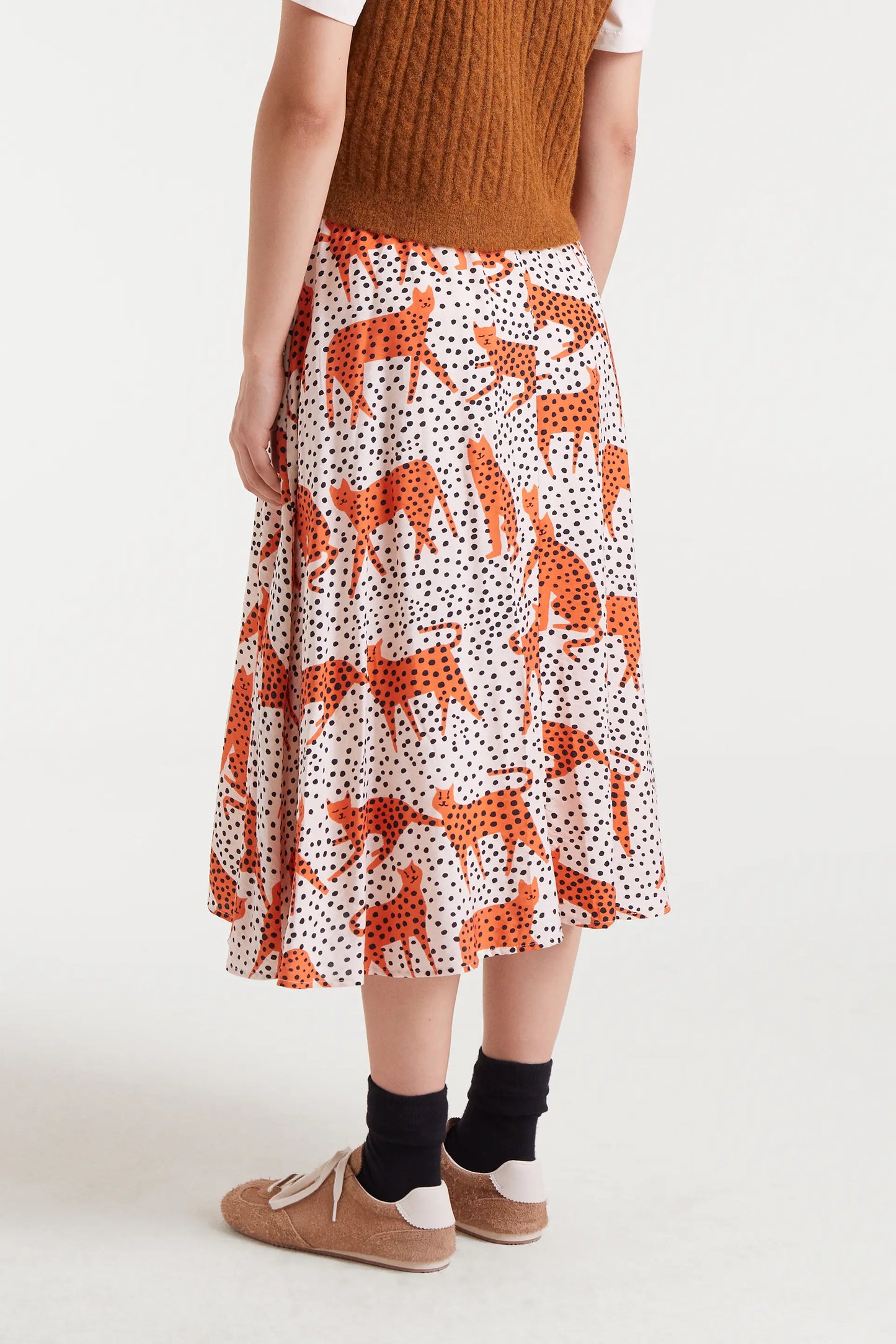 Gonna midi con stampa Tano