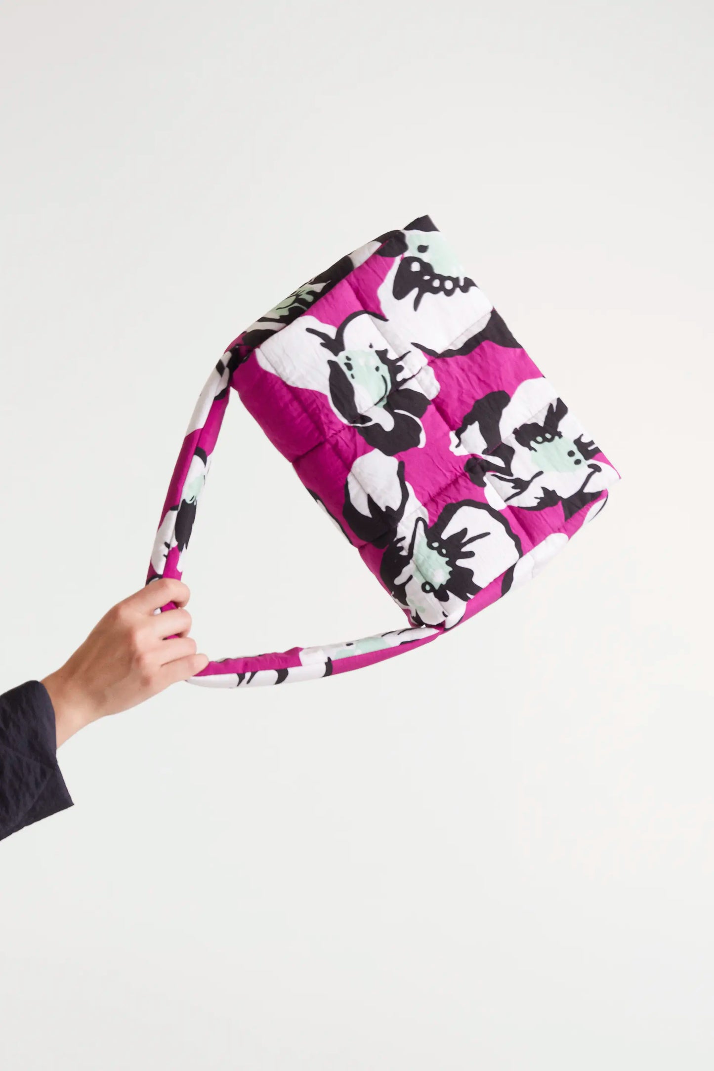 Borsa trapuntata con stampa Vivid Viola