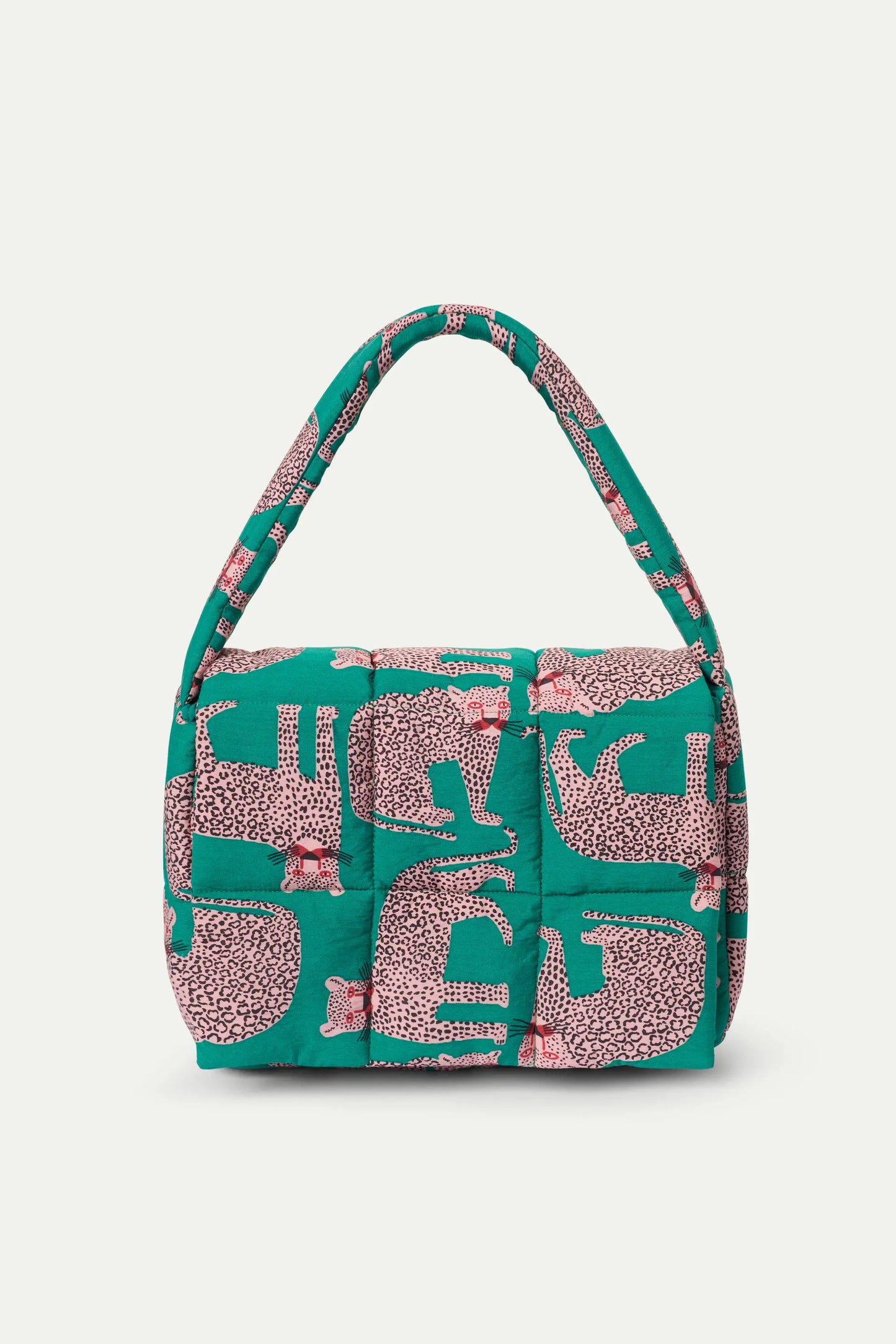 Quilted bag with Onca print