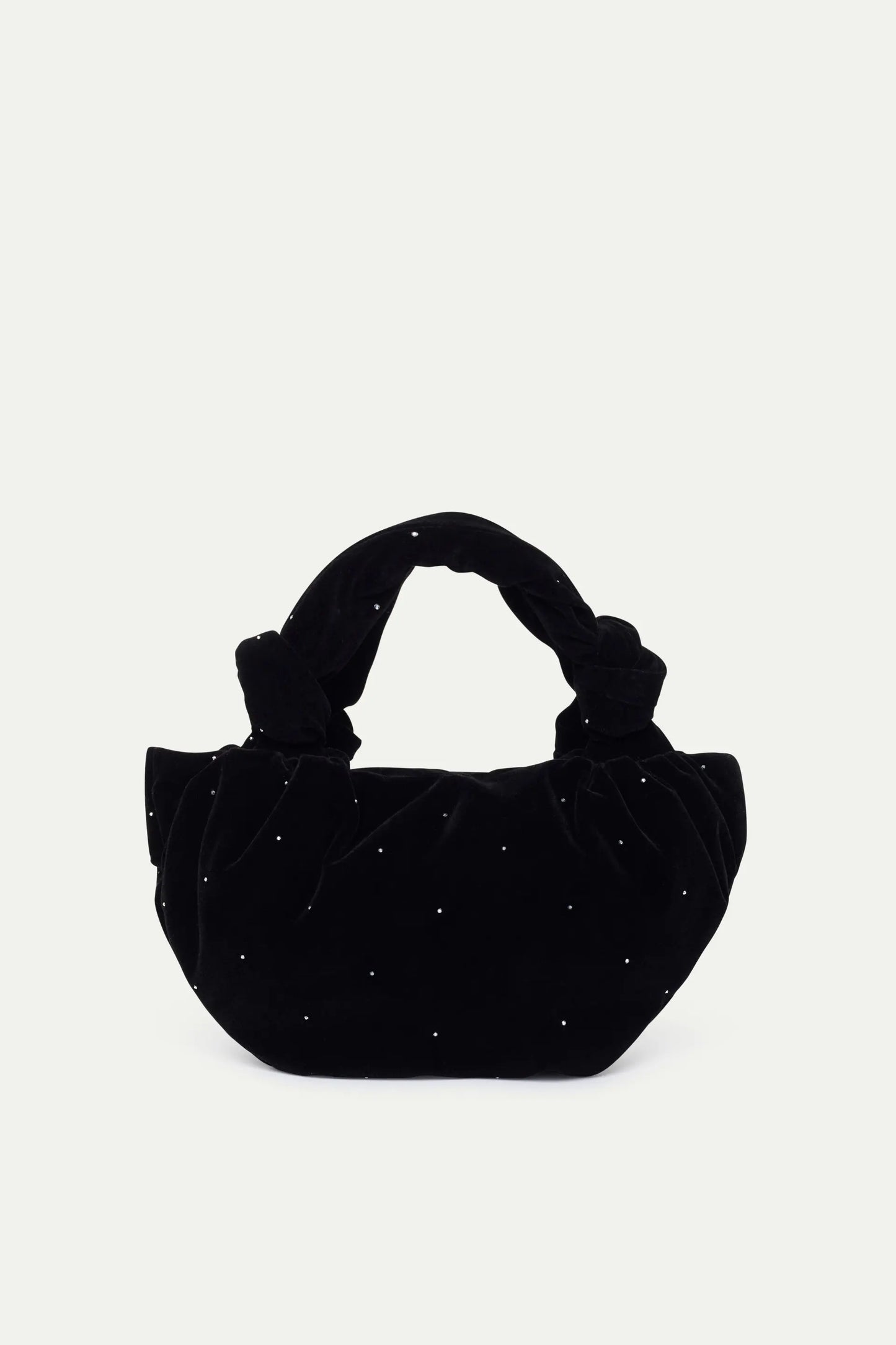 Black velvet handbag