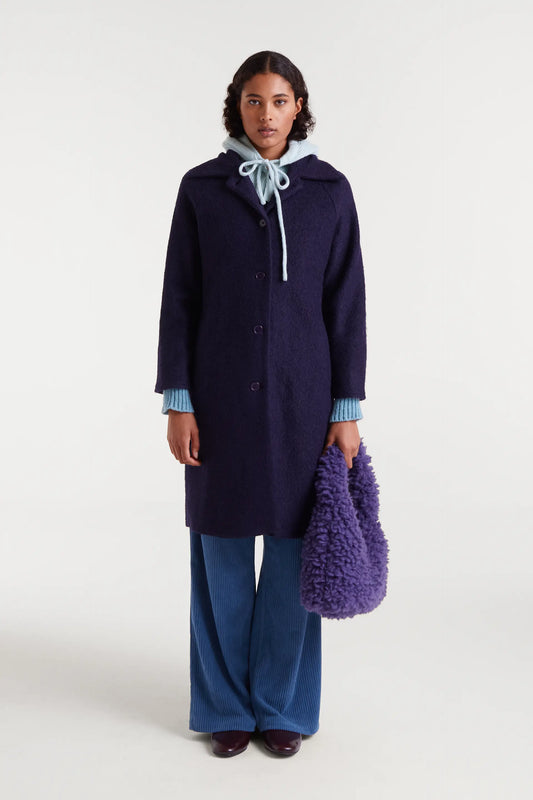 Abrigo largo navy blue