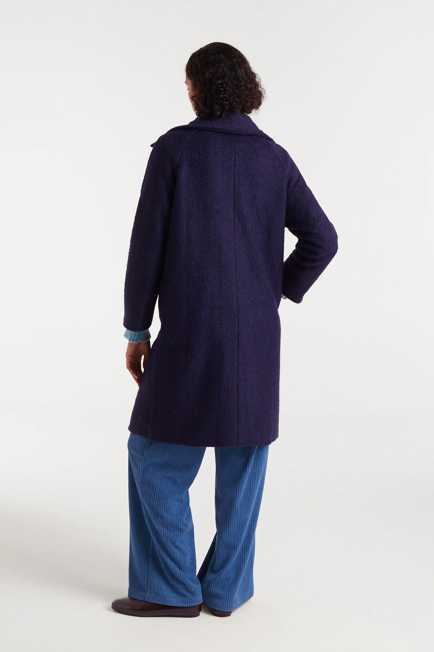 Cappotto lungo blu navy