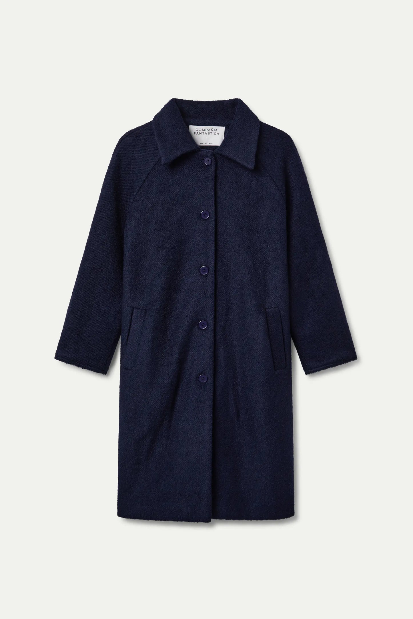 Cappotto lungo blu navy