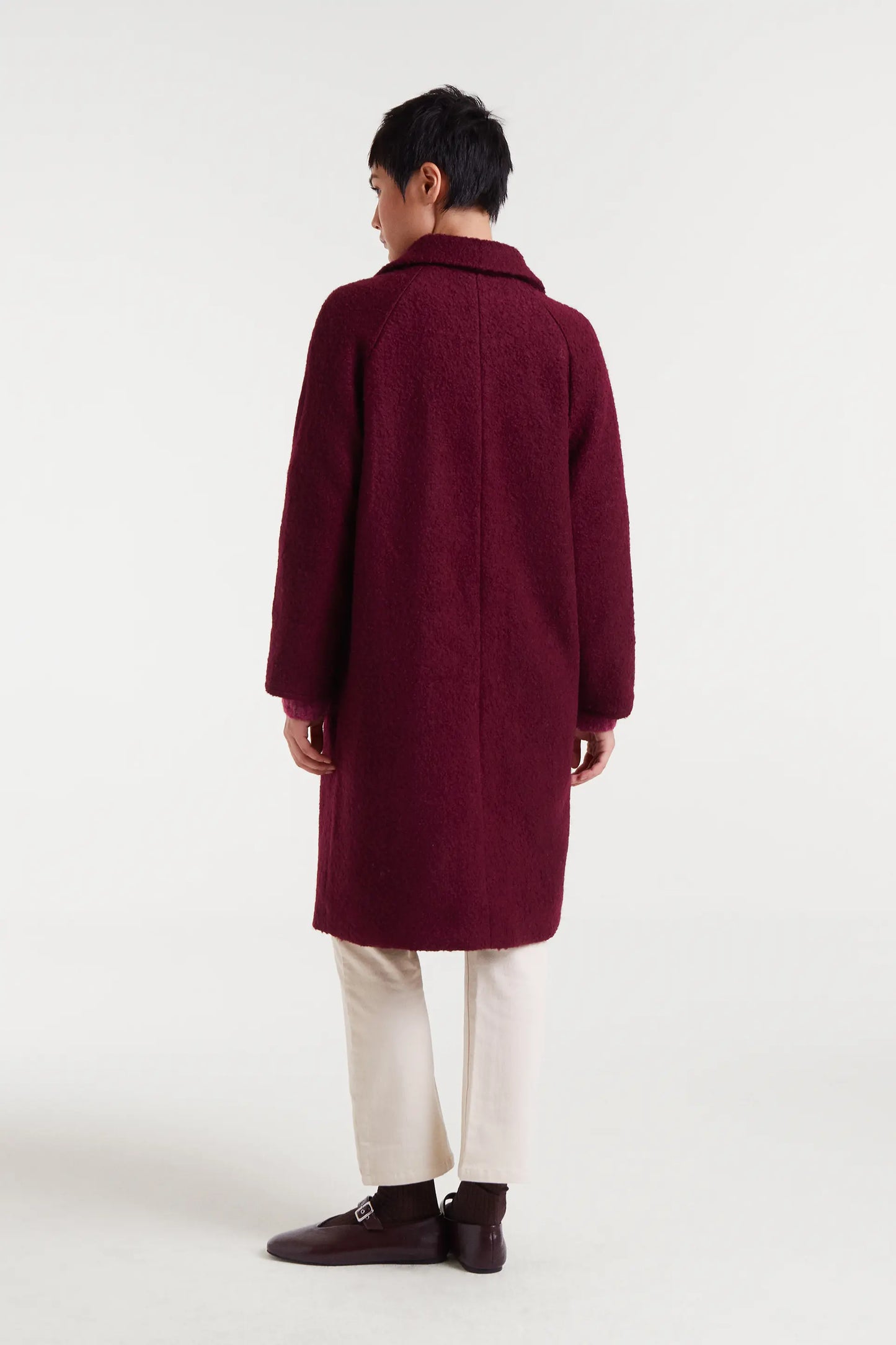 Abrigo largo magenta