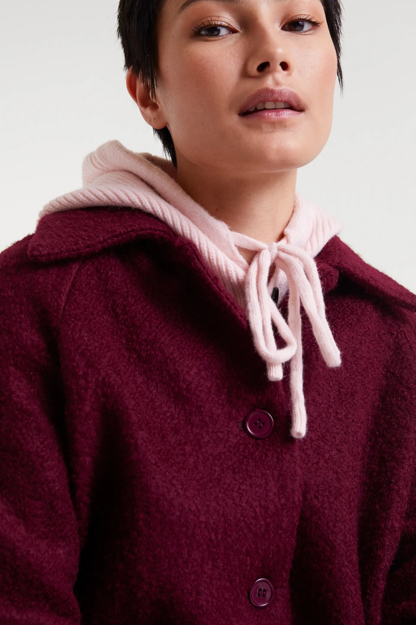 Abrigo largo magenta