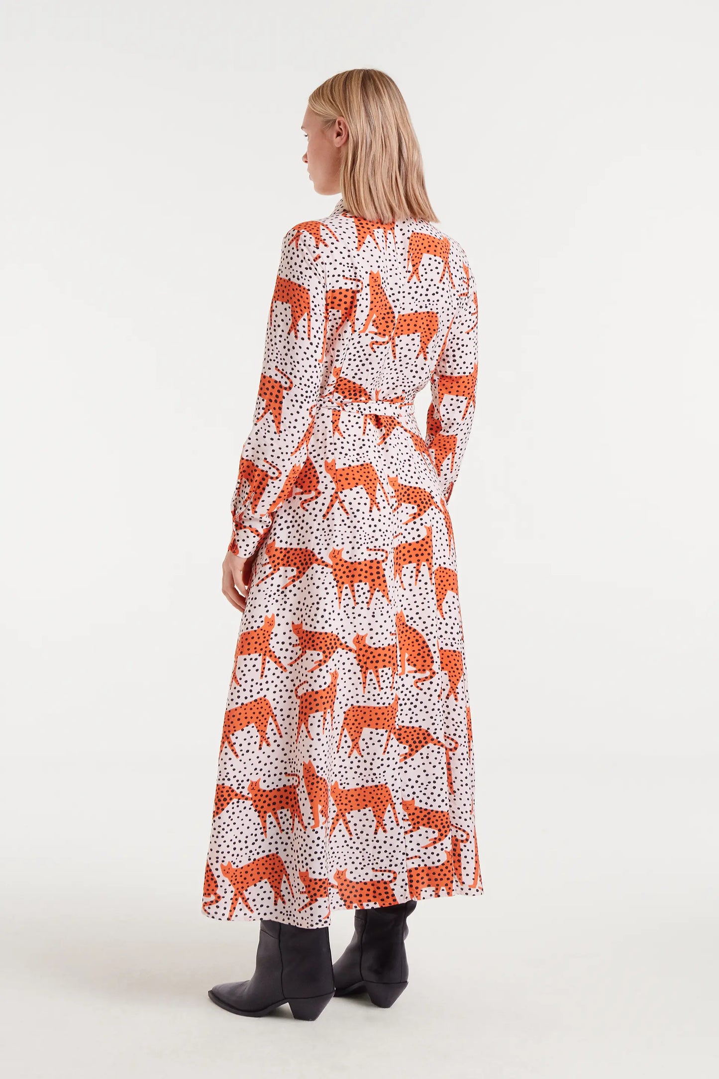 Vestido largo con estampado Tano