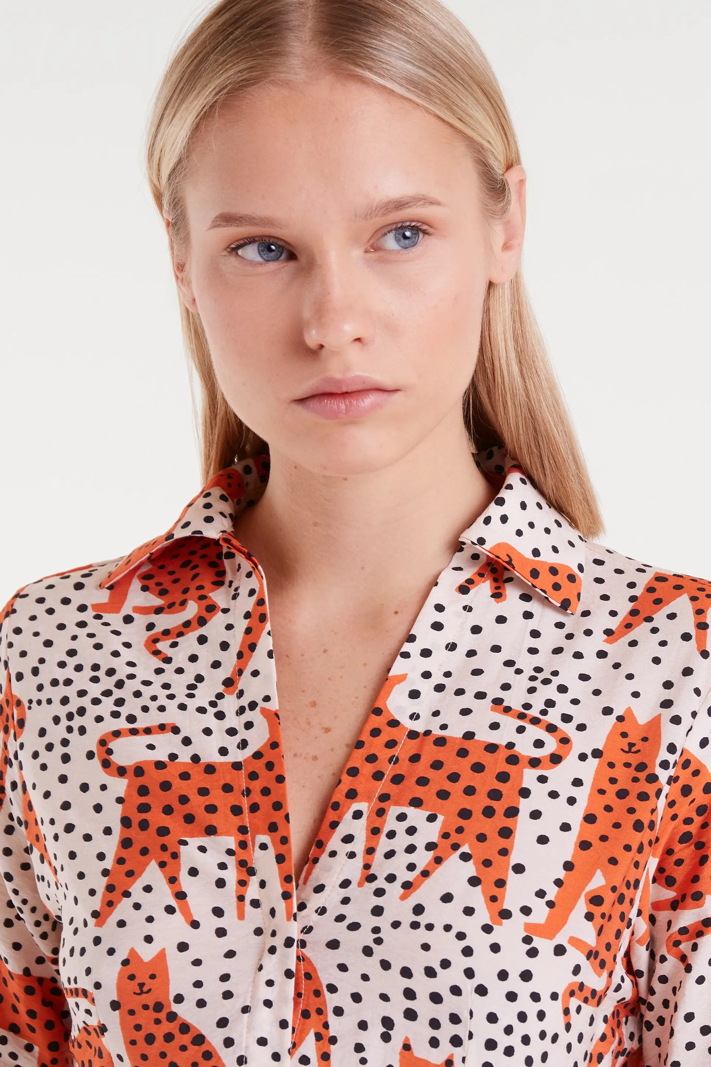 Vestido largo con estampado Tano