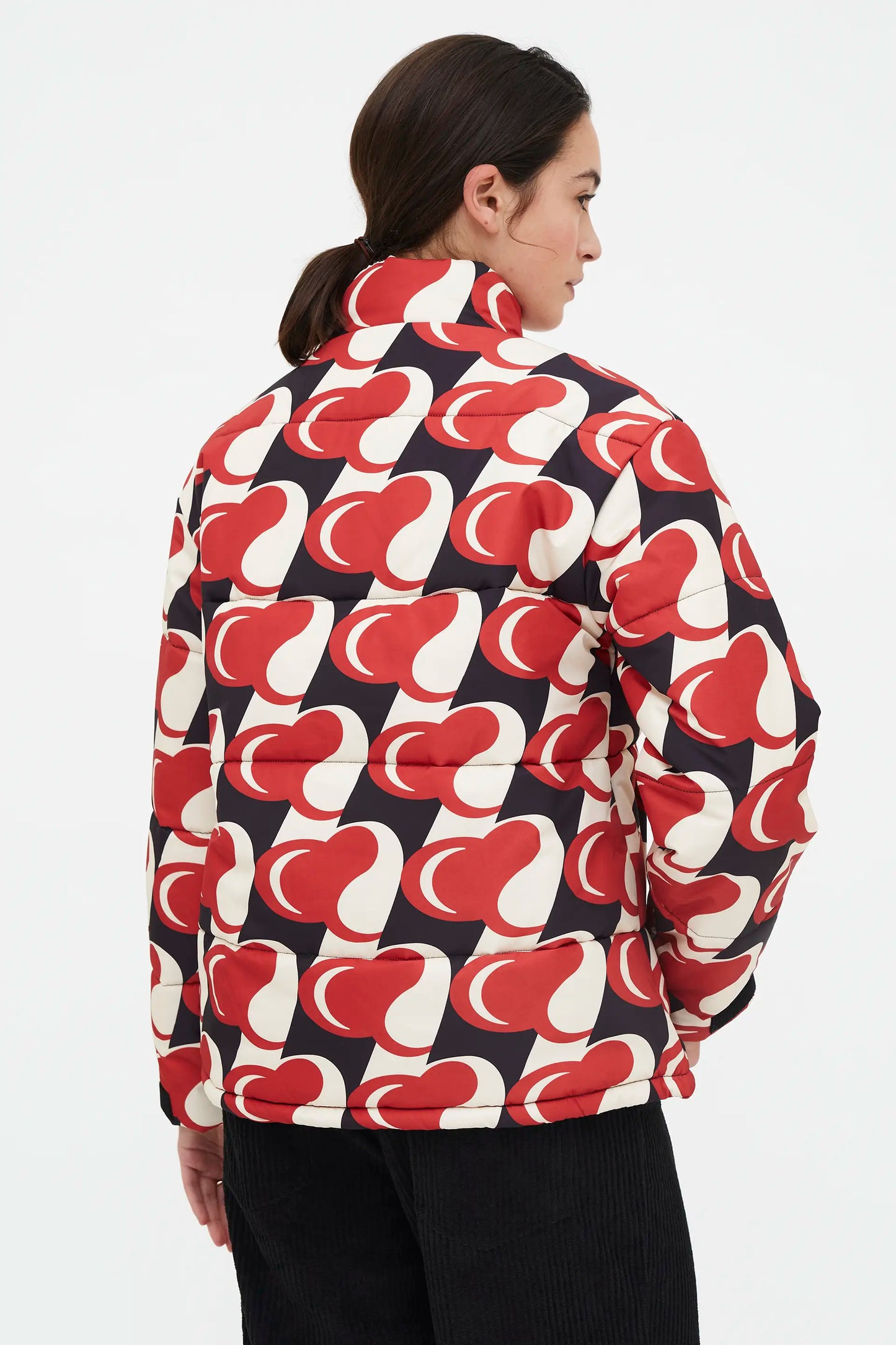 Cappotto corto con stampa Heart Attack