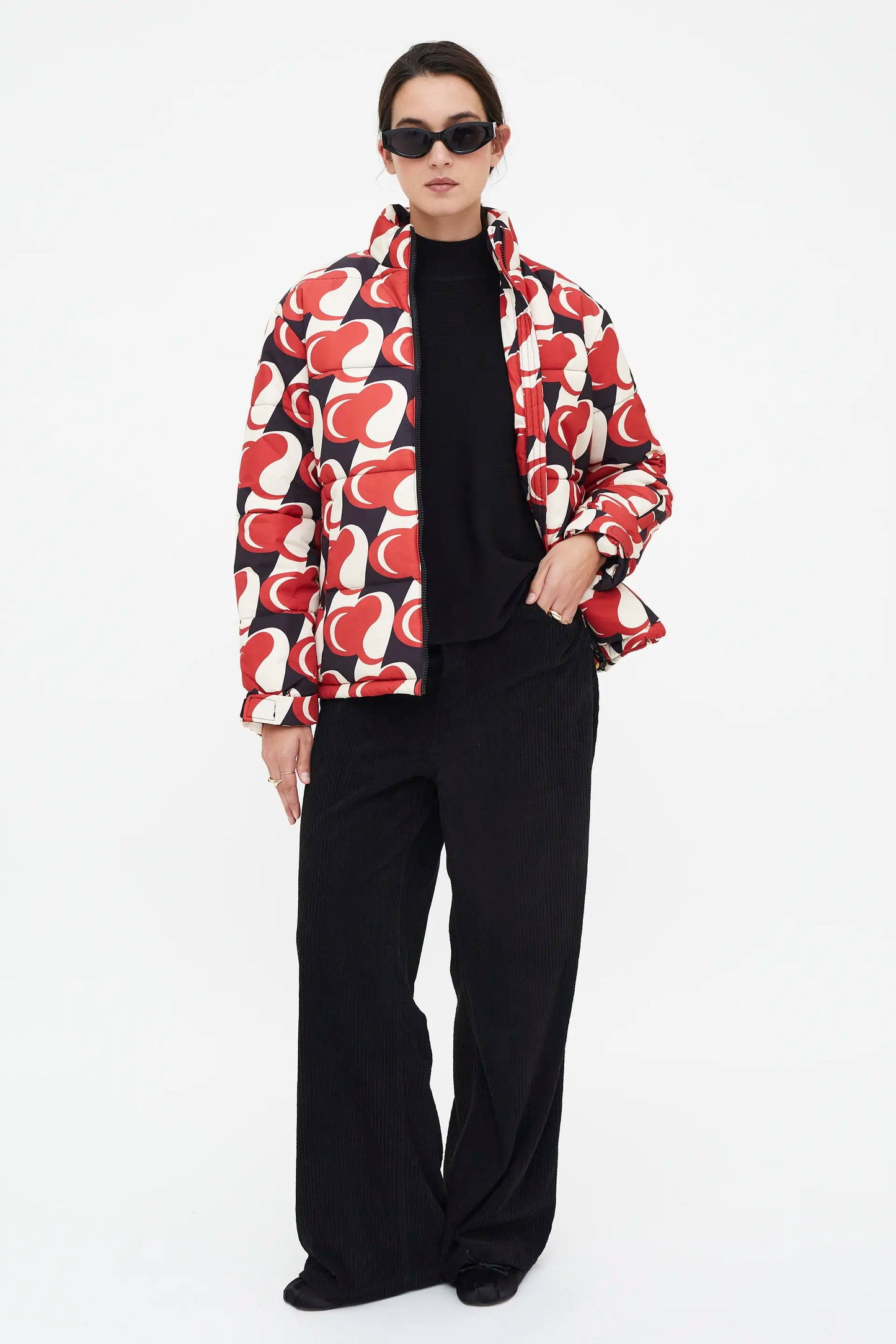 Cappotto corto con stampa Heart Attack