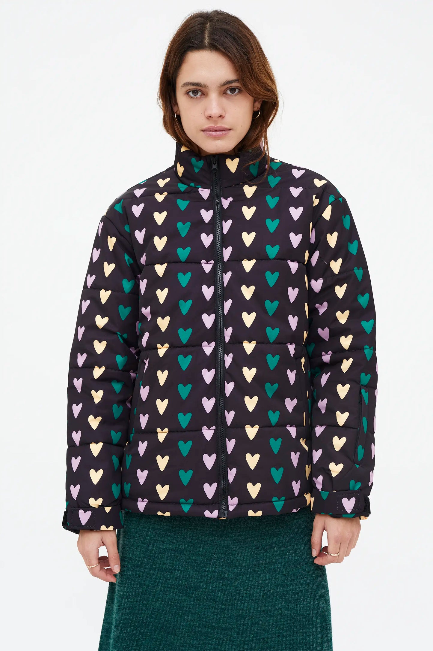 Cappotto corto con stampa Cupid Lines