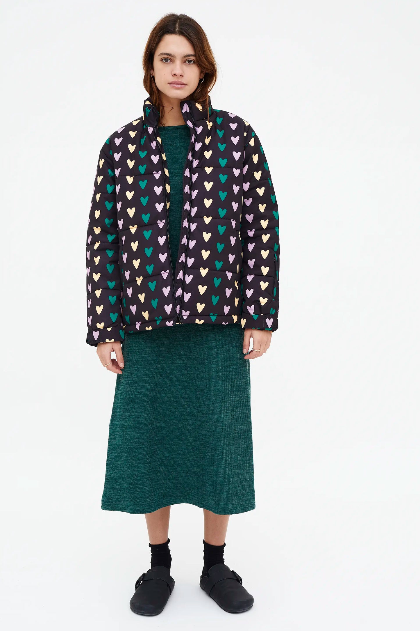 Cappotto corto con stampa Cupid Lines