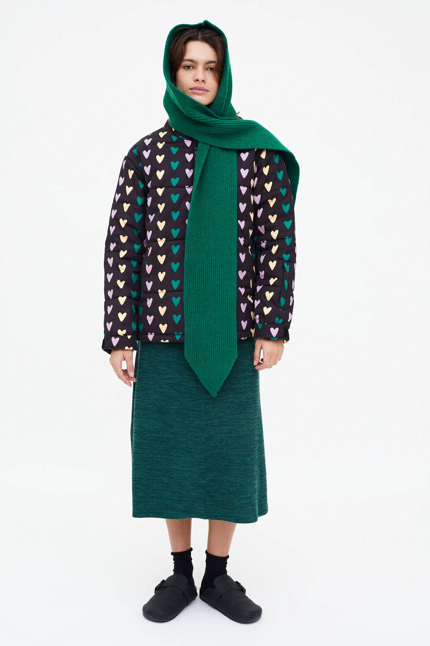 Cappotto corto con stampa Cupid Lines