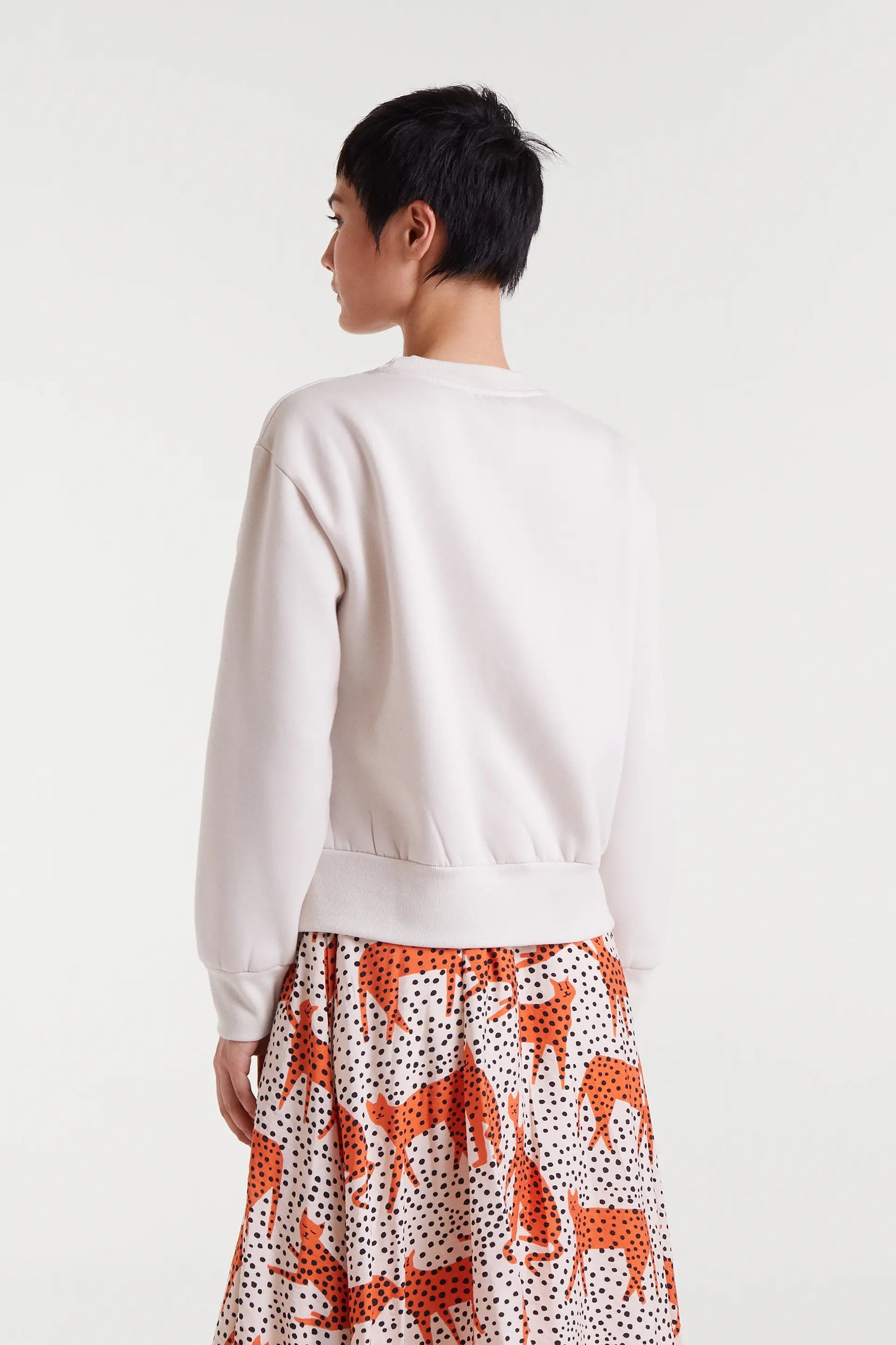 Felpa bianca con stampa Cat Lover Since Forever