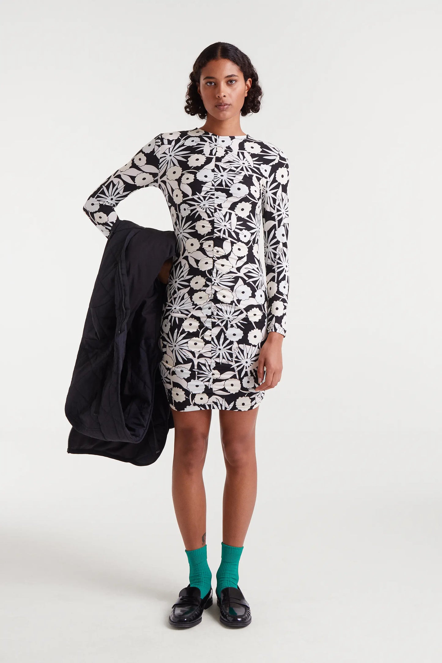 Vestido corto con estampado Tofu