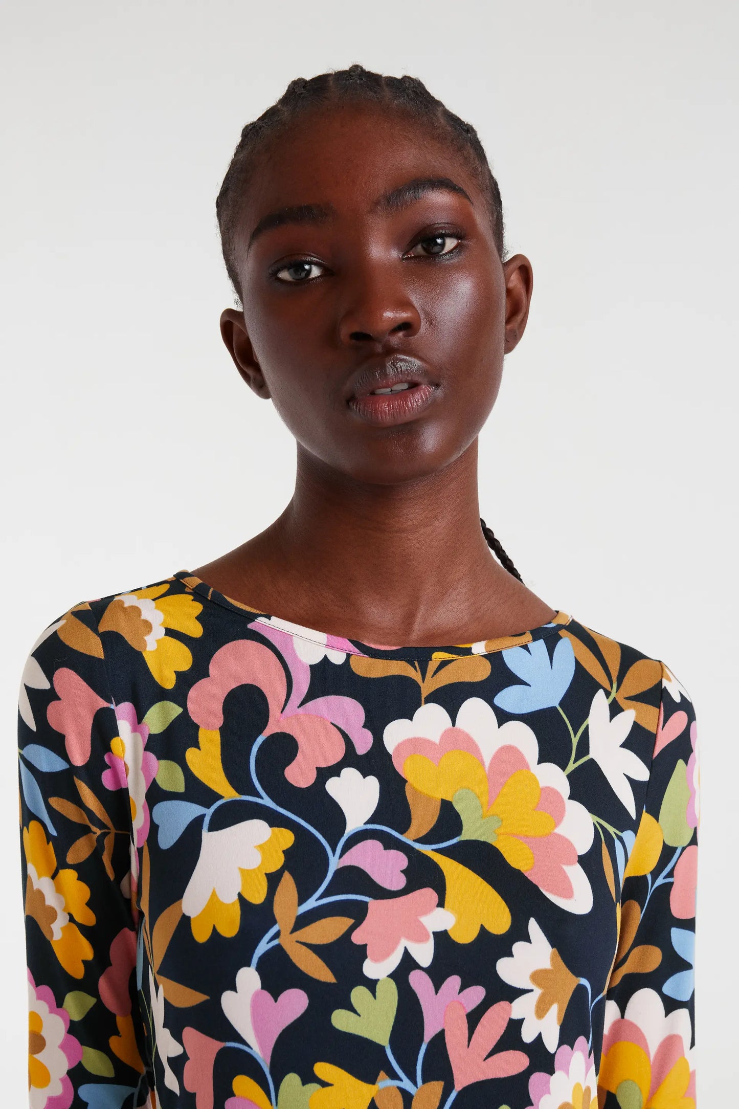 Abito midi con stampa Baboushka