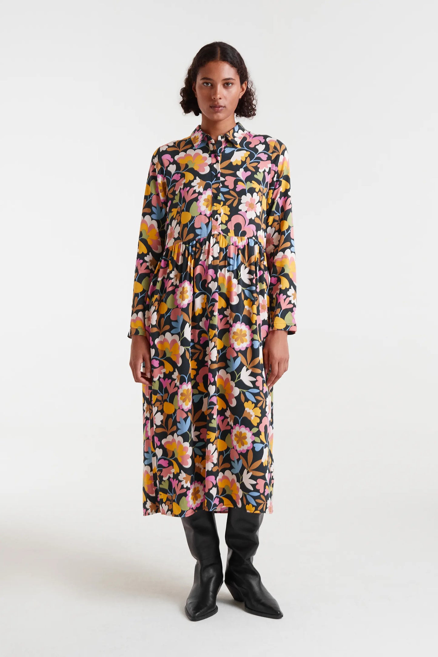 Abito midi con stampa Baboushka