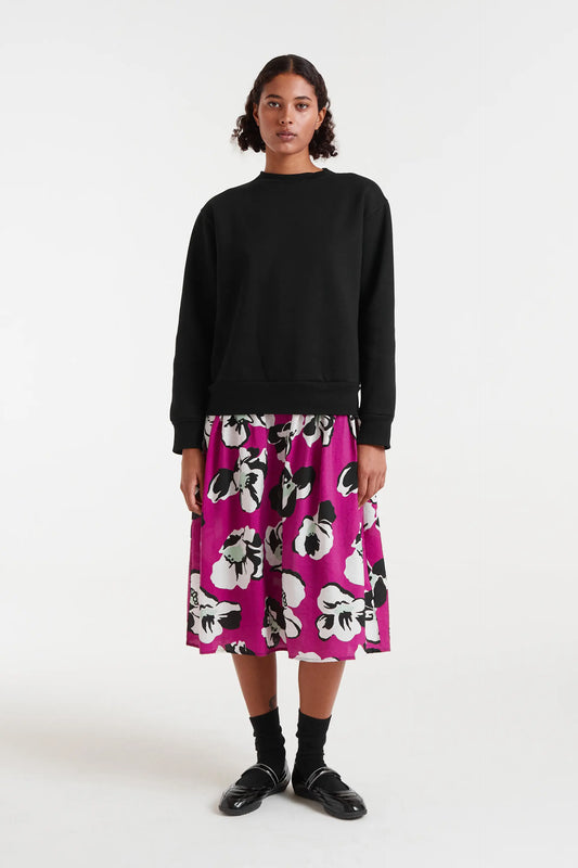 Vestido midi con estampado Vivid Viola