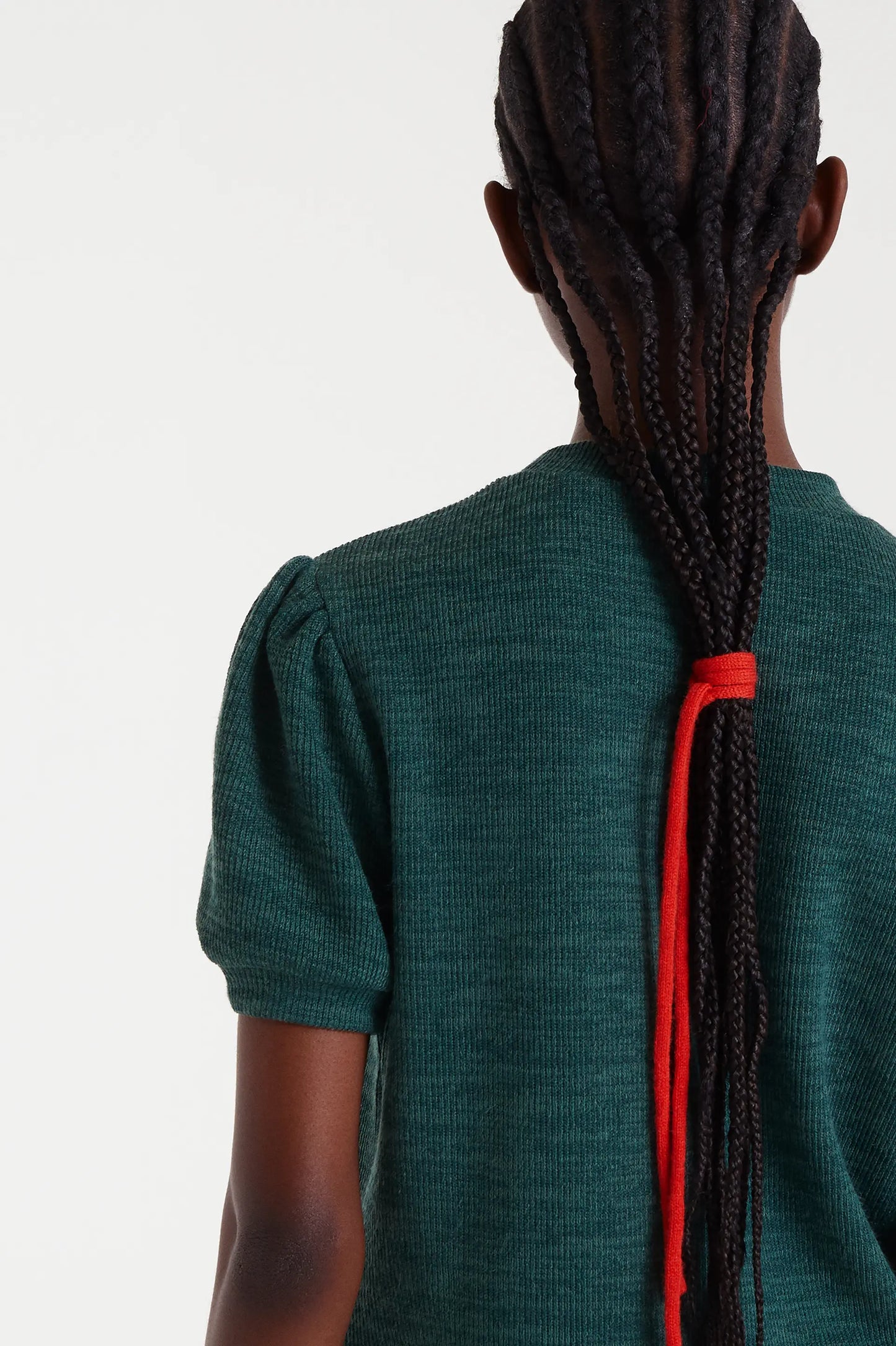 Camiseta punto canalé verde