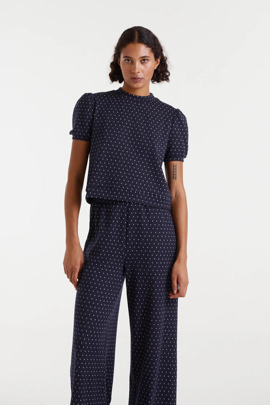 Camiseta jacquard con estampado Super Mini Dots