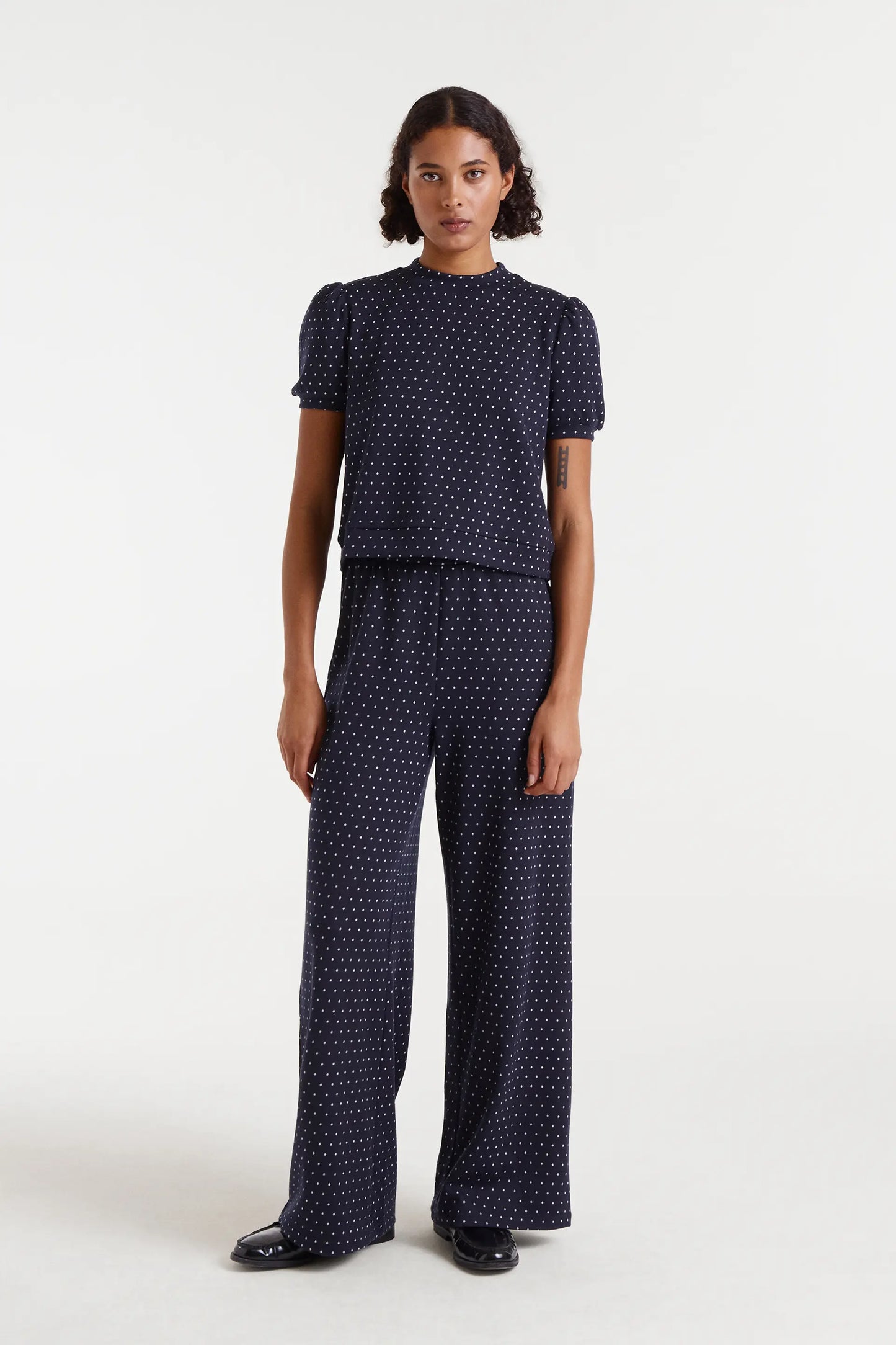 Camiseta jacquard con estampado Super Mini Dots